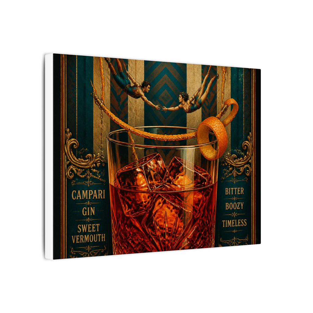 Negroni Trapeze Act Wall Art Canvas 16×20 Baroque Home Office Decor Maximalist Print