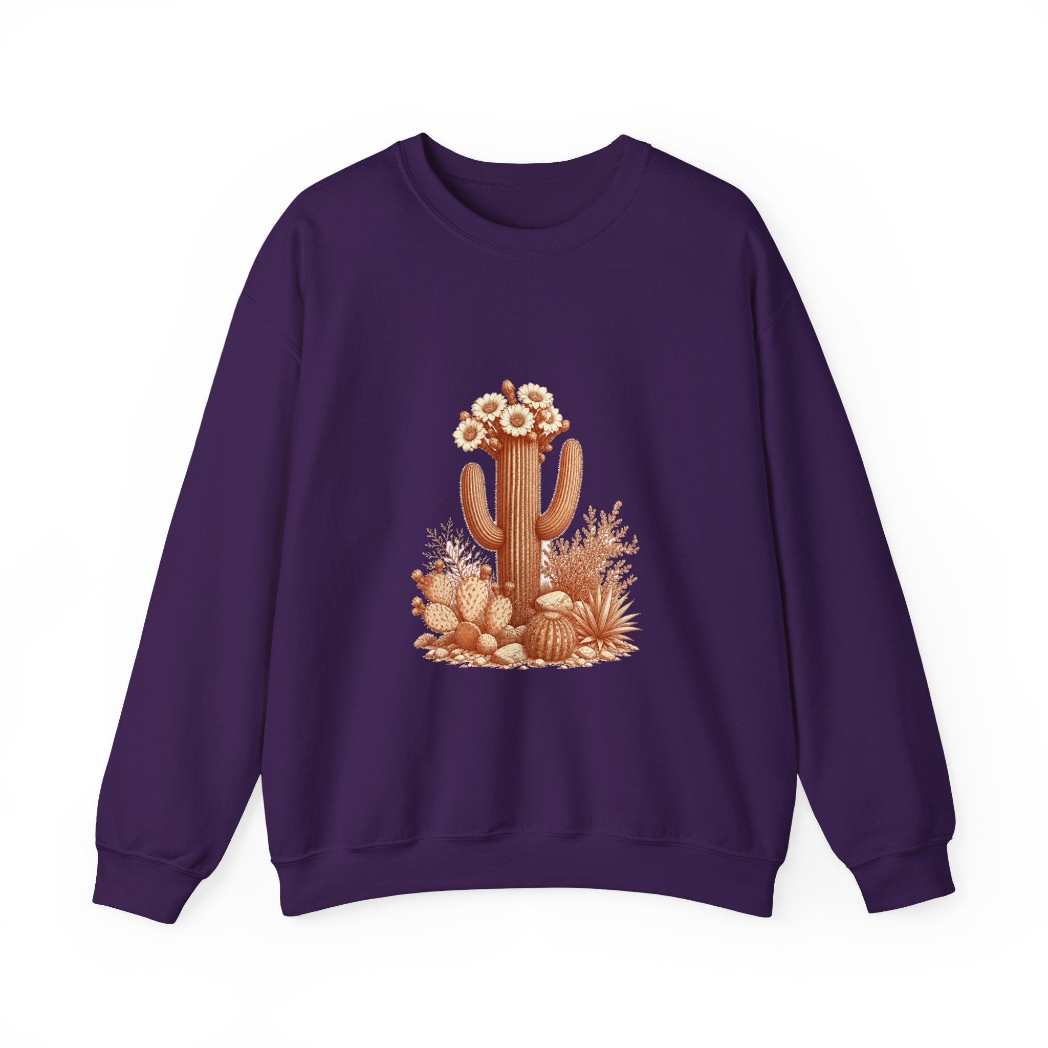 Matching Couple Sweatshirt - Desert & Rainforest Matching Couple Crewneck Sweatshirt Vintage Art His Hers Wedding Gift - Design A