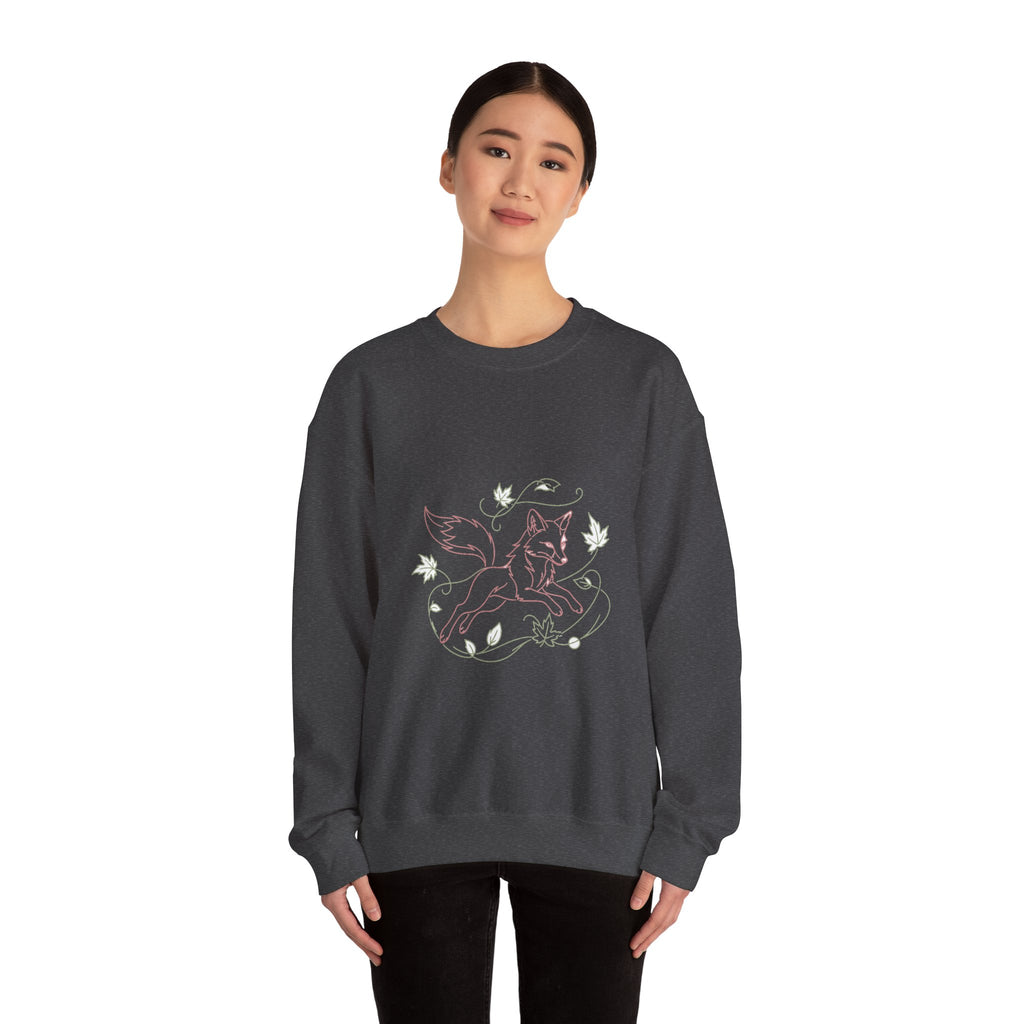 Matching Couple Sweatshirt - Fox & Rabbit Matching Couple Premium Fleece Sweatshirt Minimalist Art His Hers Christmas Gift - Design A