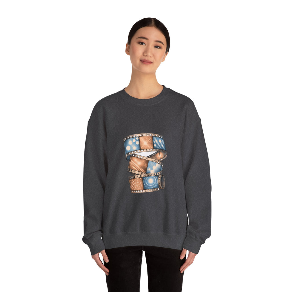 Matching Couple Sweatshirt - Camera & Film Matching Couple Crewneck Sweatshirt Vintage Art His Hers Wedding Gift - Design B