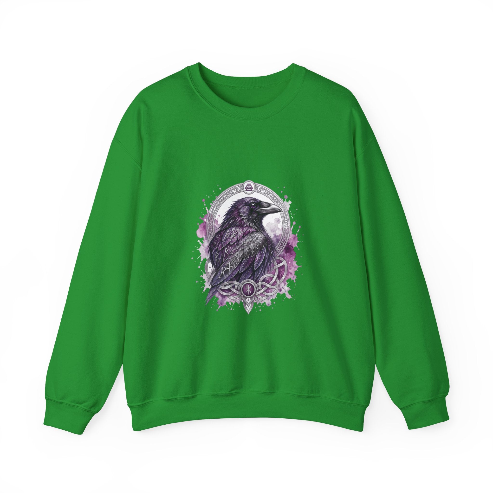 Matching Couple Sweatshirt - Huginn & Muninn Matching Couple Premium Fleece Sweatshirt Watercolor Art His Hers Birthday Gift - Design A