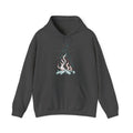 Matching Couple Sweatshirt - Wildfire & Waterfall Matching Couple Hooded Sweatshirt Minimalist Art His Hers Valentine Gift - Design A