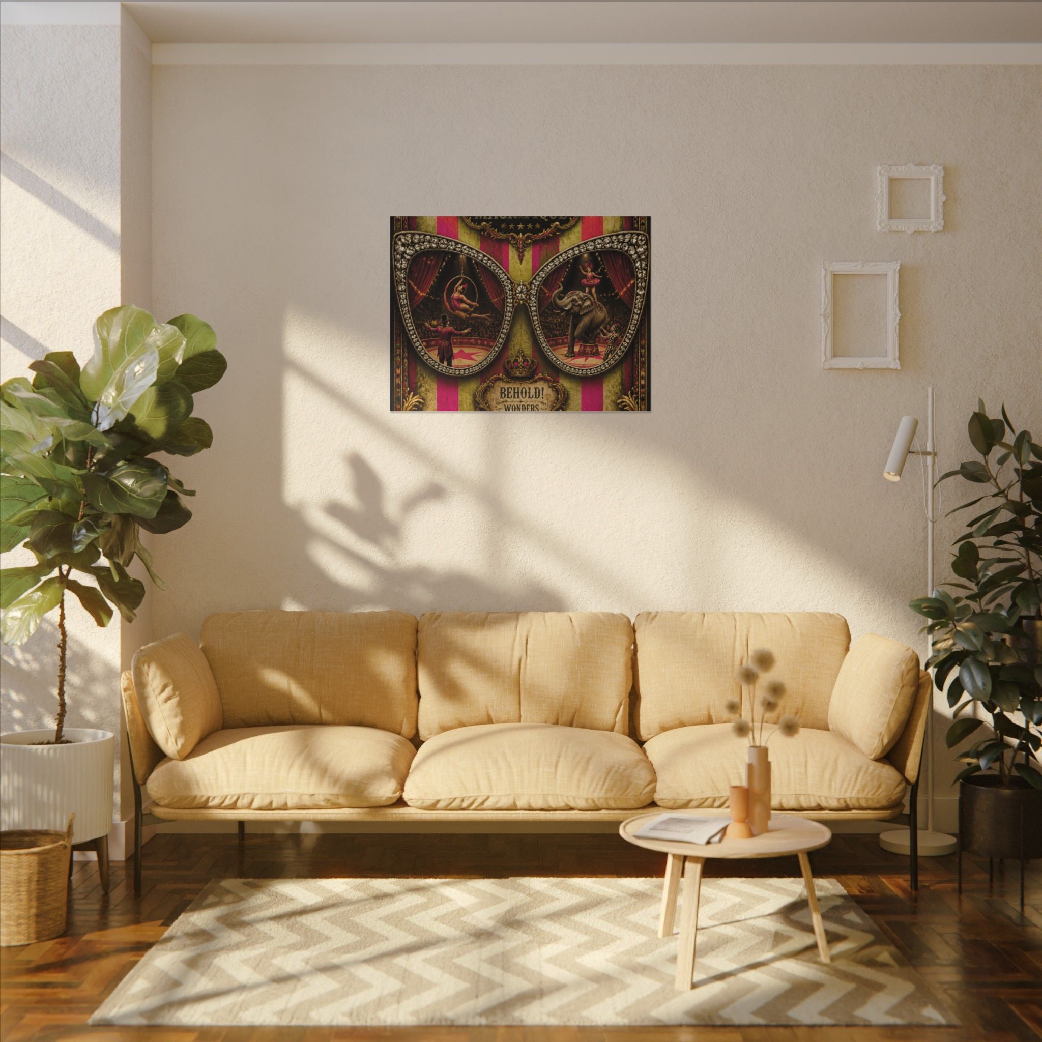 Sunglasses Circus Ring Wall Art Canvas 24×36 Baroque Studio Decor Maximalist Print