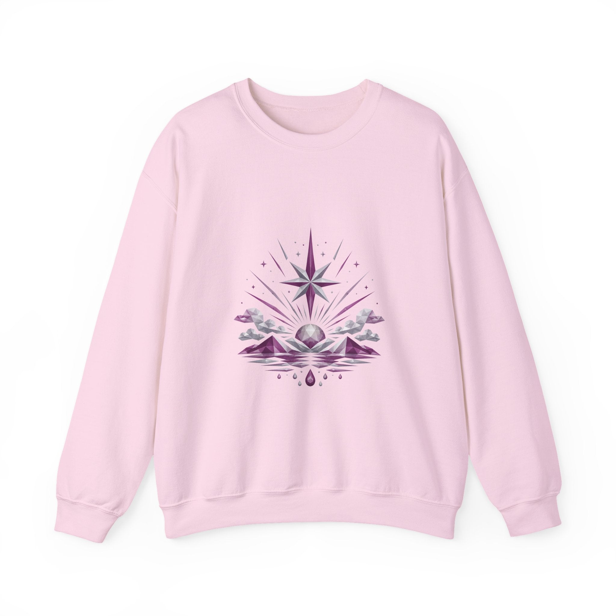 Matching Couple Sweatshirt - Evening & Morning Star Matching Couple Crewneck Sweatshirt Geometric Art His Hers Couple Gift - Design B