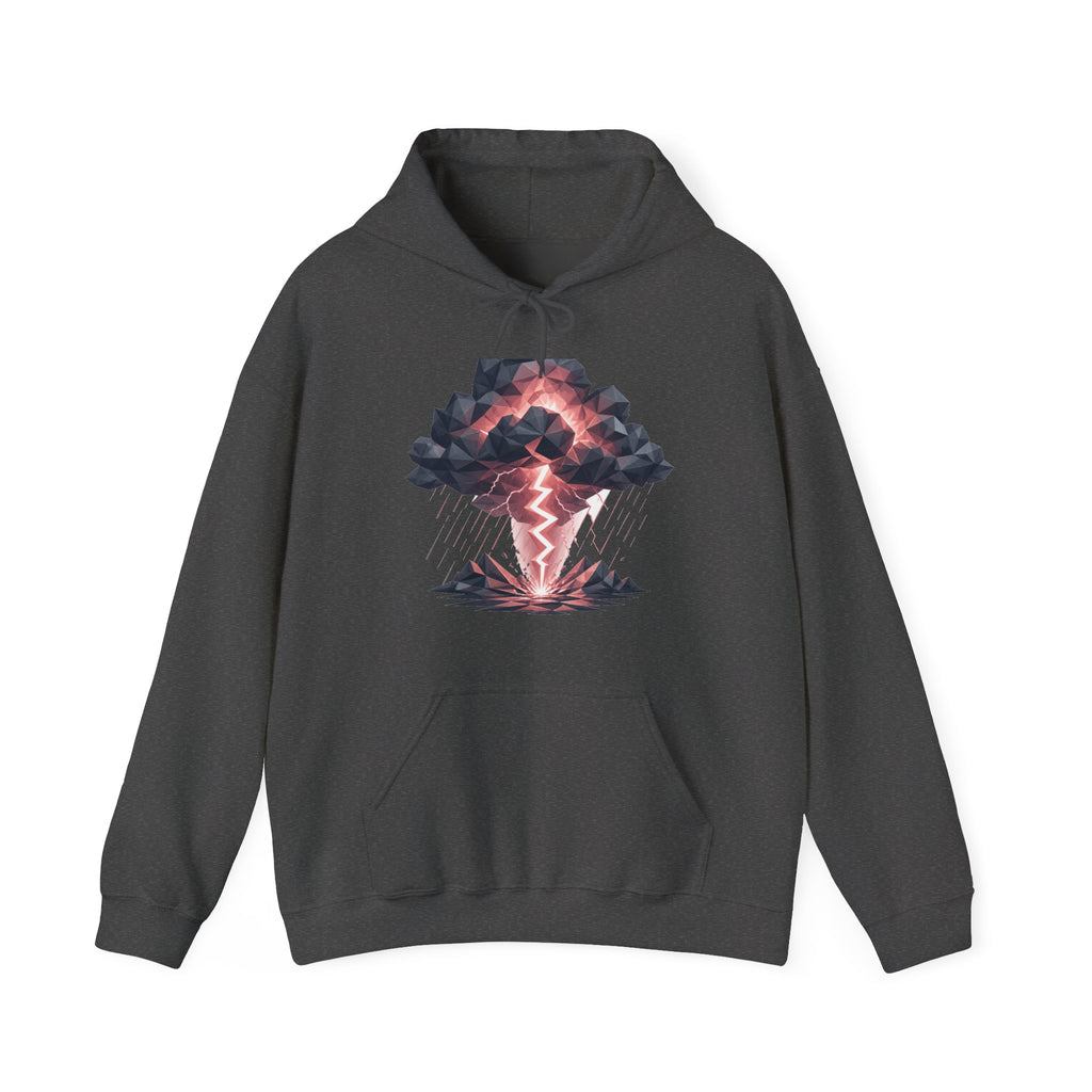Matching Couple Sweatshirt - Storm & Rainbow Matching Couple Hooded Sweatshirt Geometric Art His Hers Couple Gift - Design A