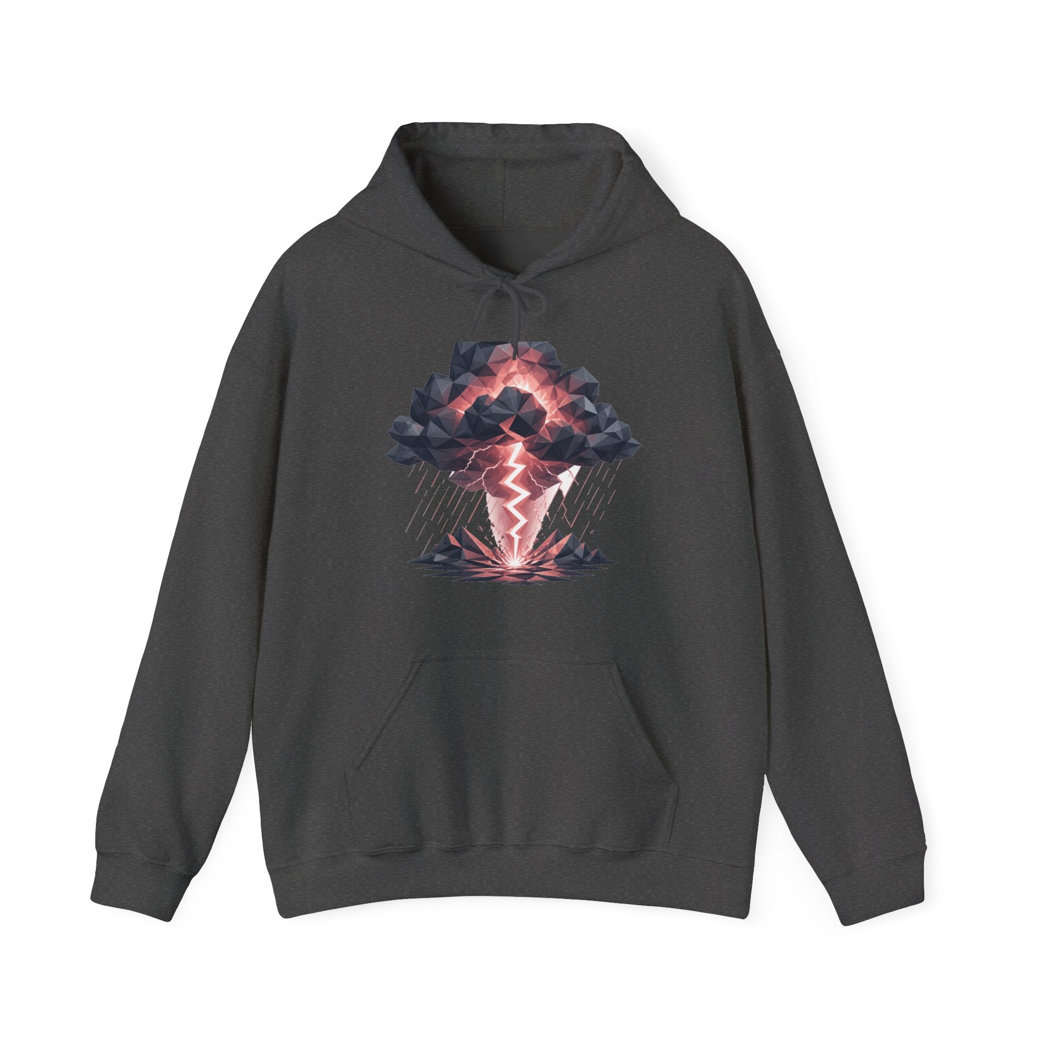 Matching Couple Sweatshirt - Storm & Rainbow Matching Couple Hooded Sweatshirt Geometric Art His Hers Couple Gift - Design A