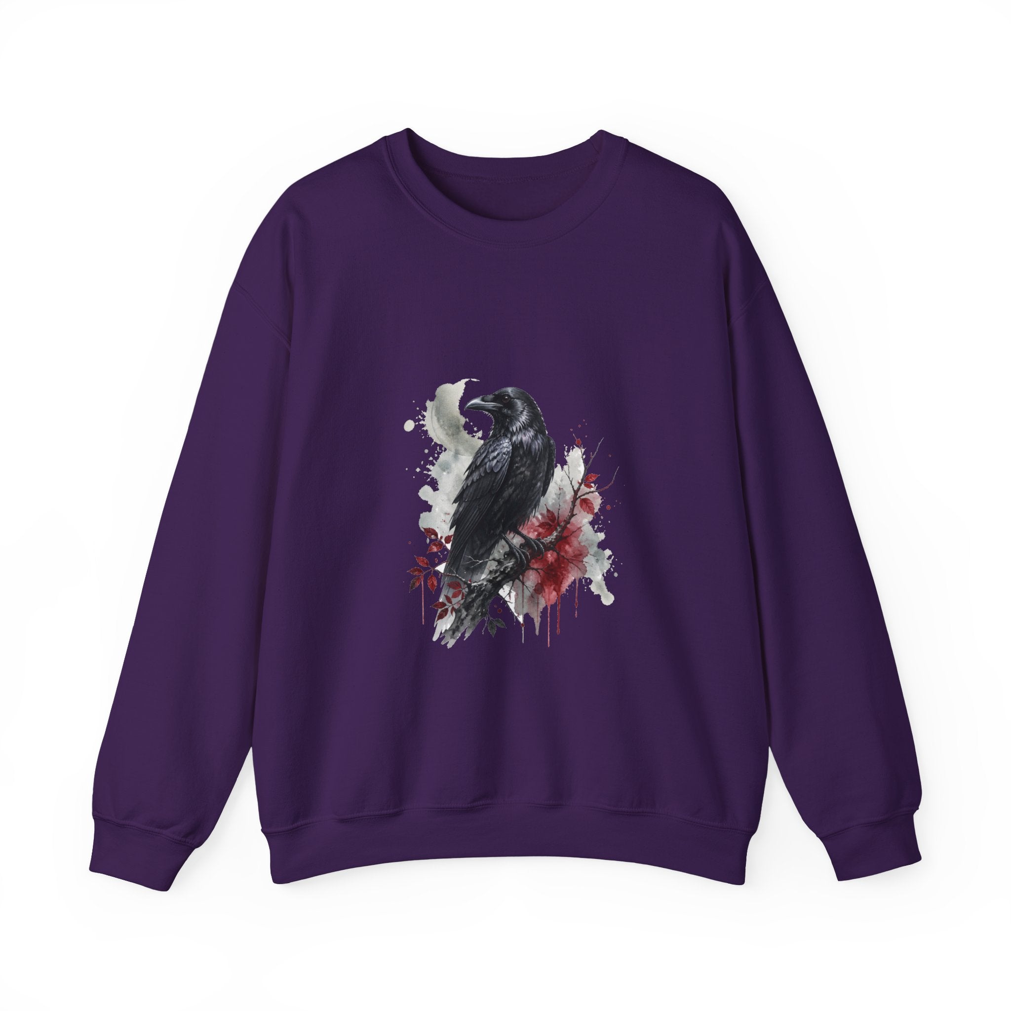 Matching Couple Sweatshirt - Raven & Swan Matching Couple Comfort Colors Crew Watercolor Art His Hers Birthday Gift - Design A