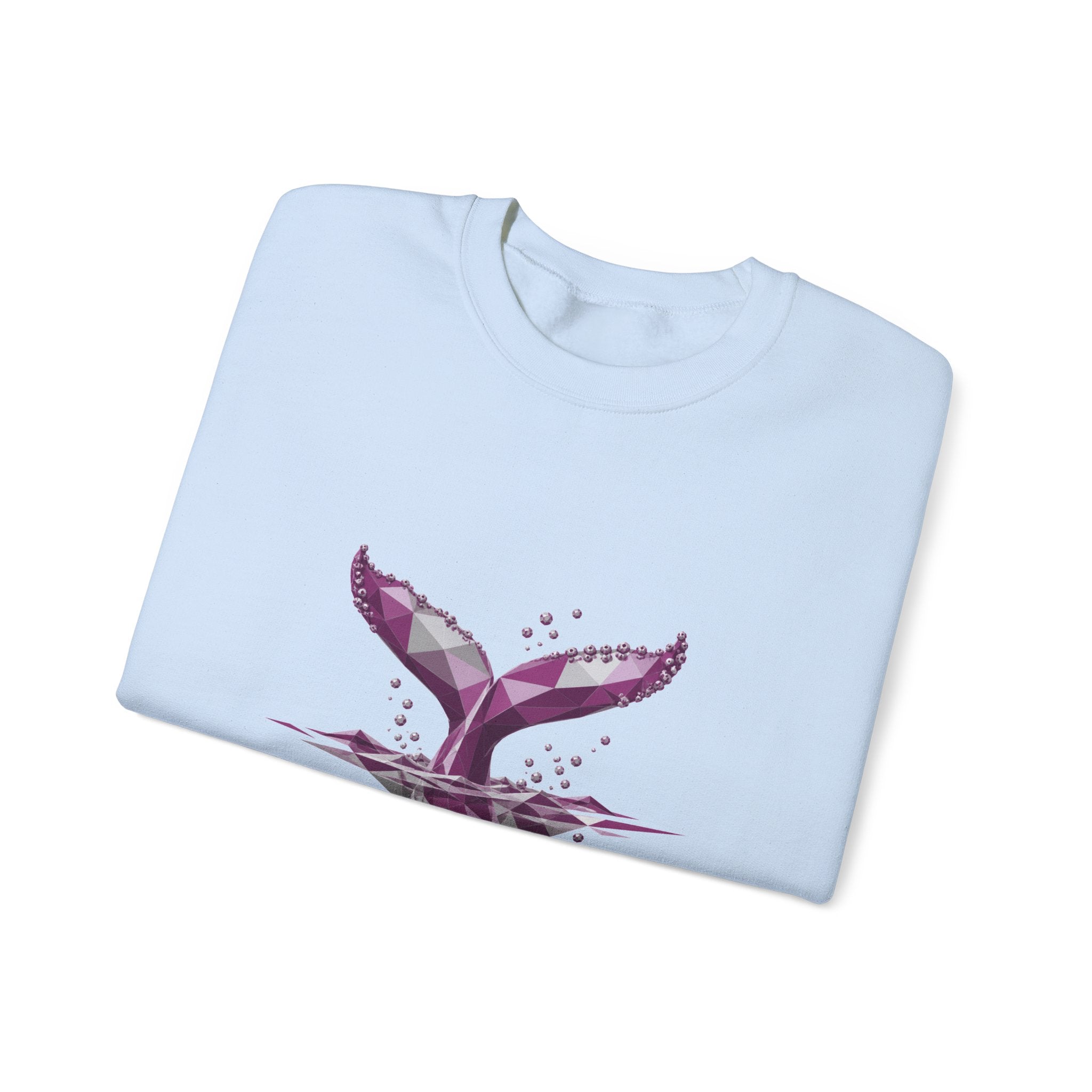 Matching Couple Sweatshirt - Eagle & Whale Matching Couple Crewneck Sweatshirt Geometric Art His Hers Couple Gift - Design B