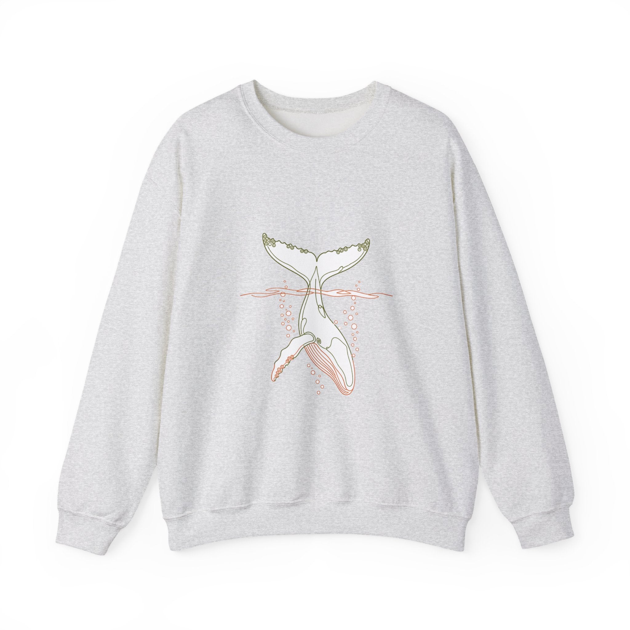 Matching Couple Sweatshirt - Eagle & Whale Matching Couple Premium Fleece Sweatshirt Minimalist Art His Hers Christmas Gift - Design B