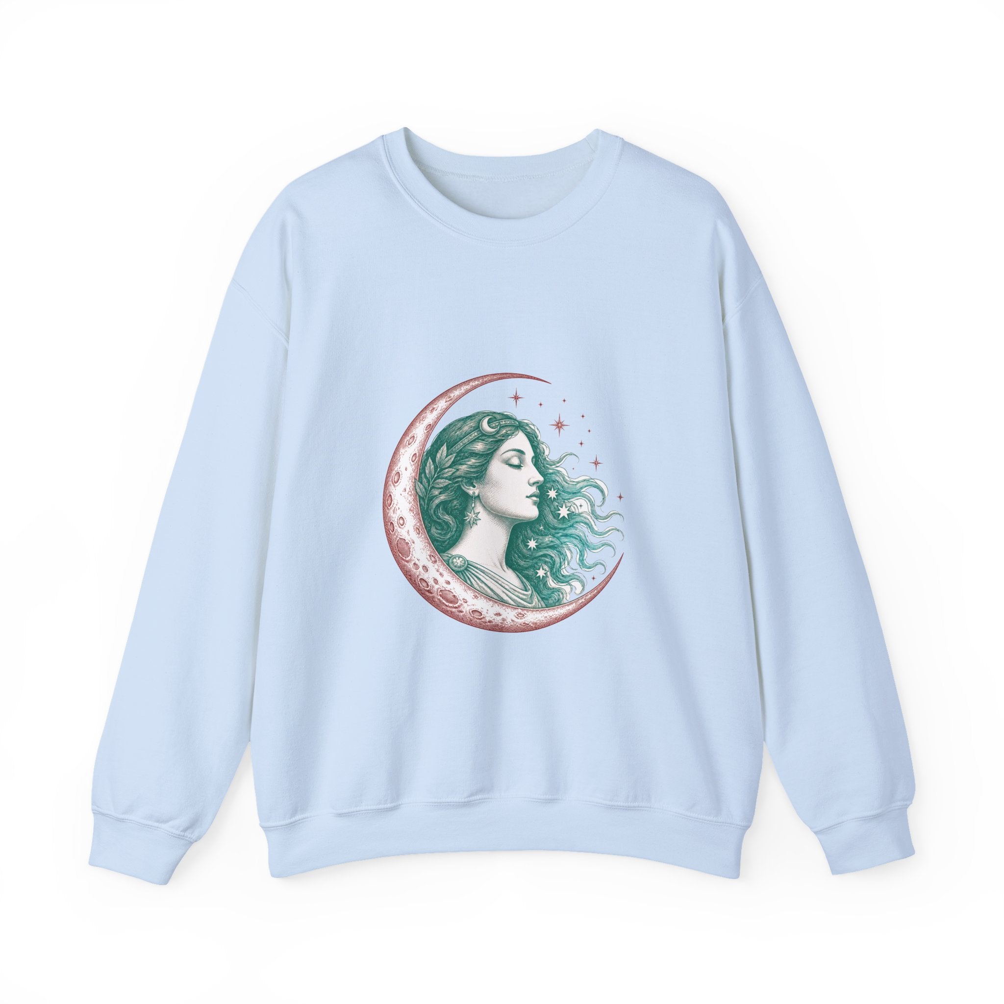 Matching Couple Sweatshirt - Helios & Selene Matching Couple Comfort Colors Crew Vintage Art His Hers Honeymoon Gift - Design B