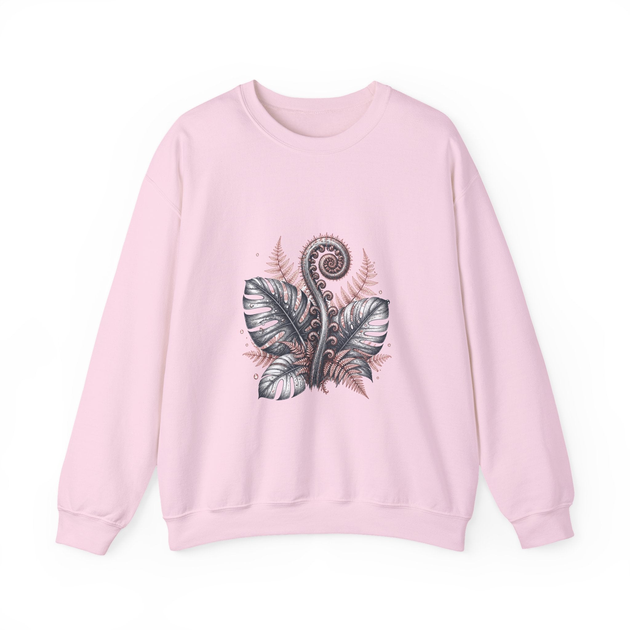 Matching Couple Sweatshirt - Desert & Rainforest Matching Couple Premium Fleece Sweatshirt Hand-Drawn Art His Hers Anniversary Gift - Design B
