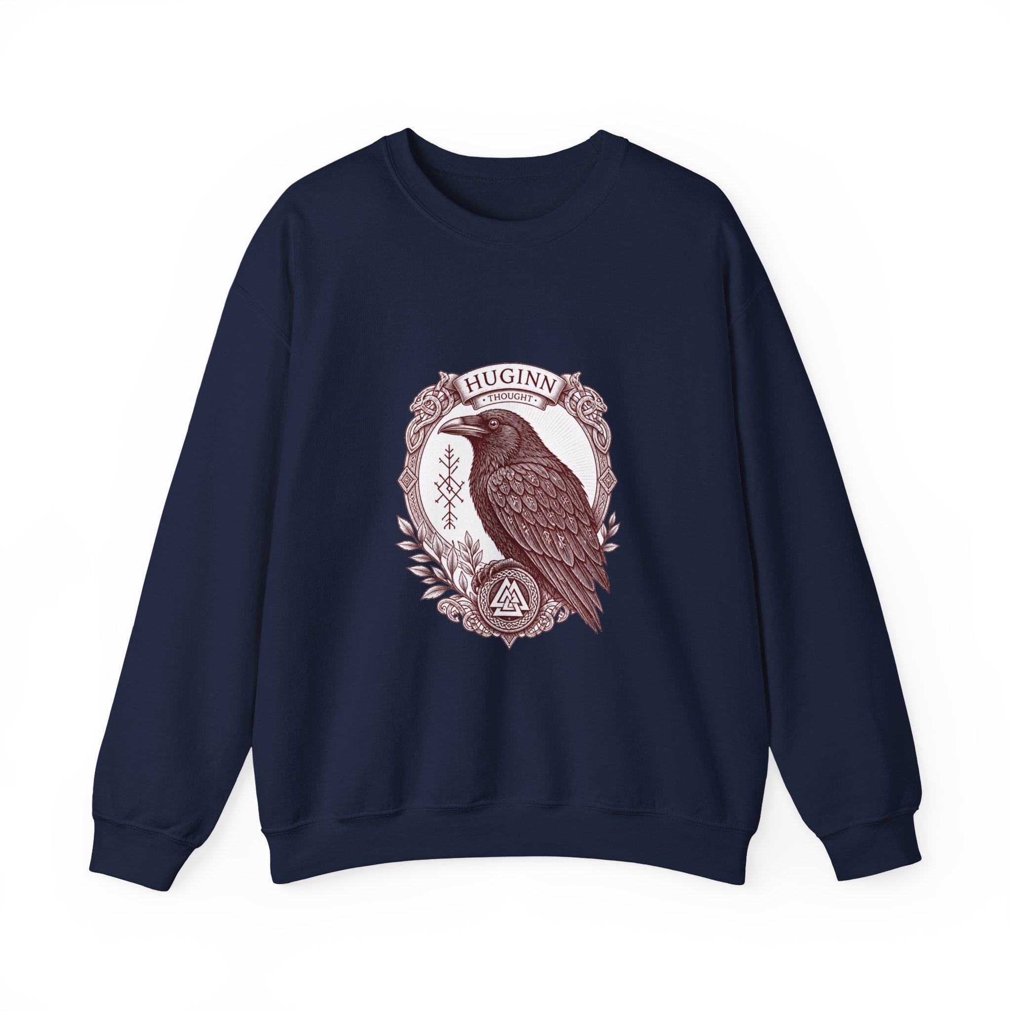 Matching Couple Sweatshirt - Huginn & Muninn Matching Couple Premium Fleece Sweatshirt Vintage Art His Hers Honeymoon Gift - Design A