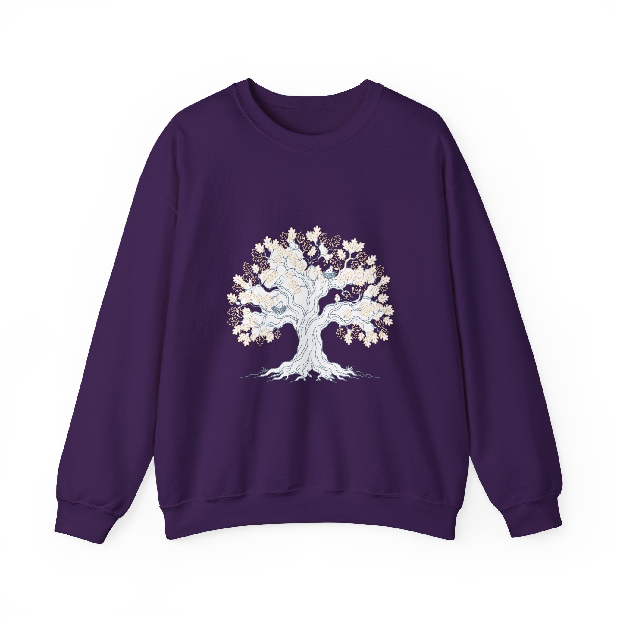 Matching Couple Sweatshirt - Ancient Oak & Deep Roots Matching Couple Premium Fleece Sweatshirt Minimalist Art His Hers Christmas Gift - Design A