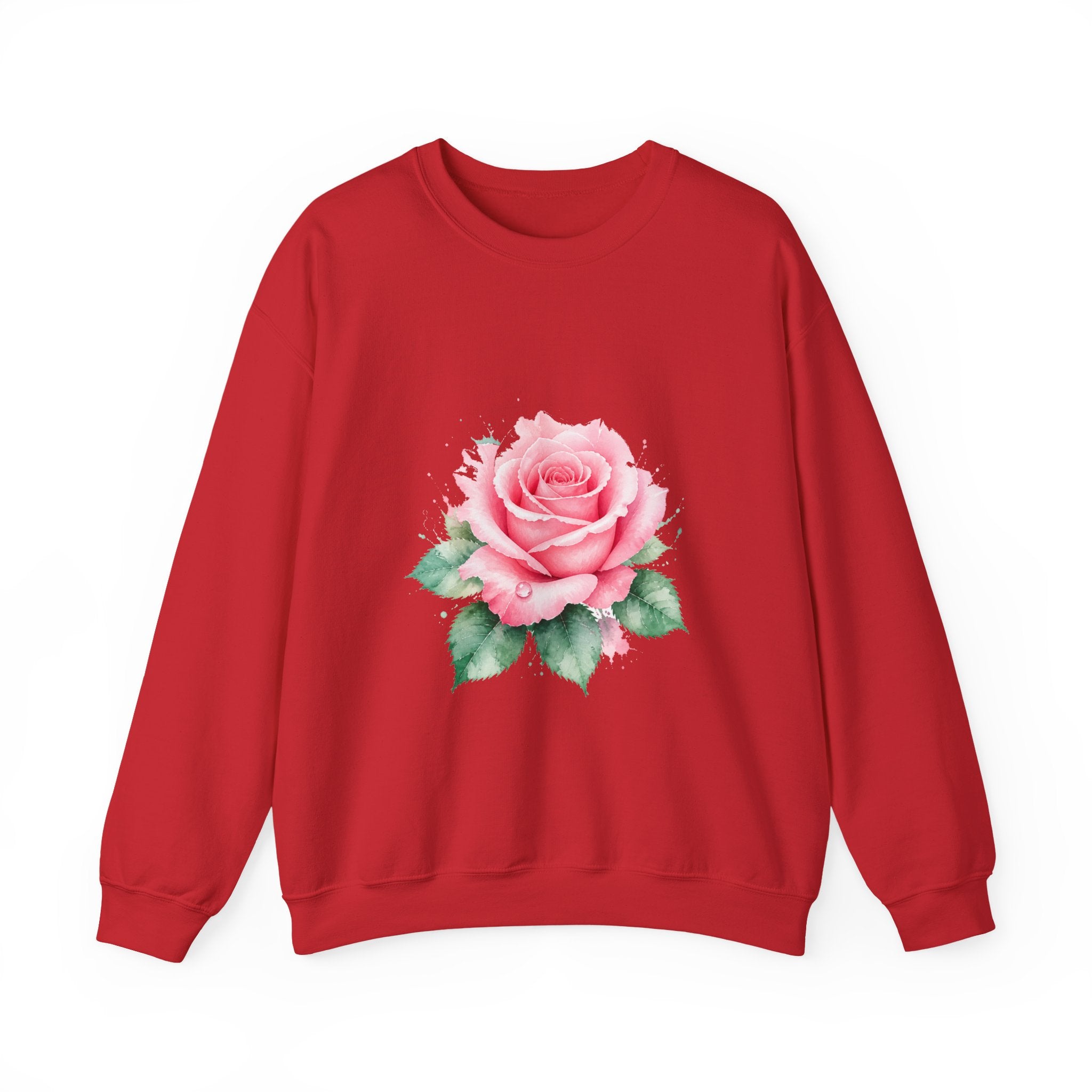 Matching Couple Sweatshirt - Rose & Thorn Matching Couple Comfort Colors Crew Watercolor Art His Hers Birthday Gift - Design A