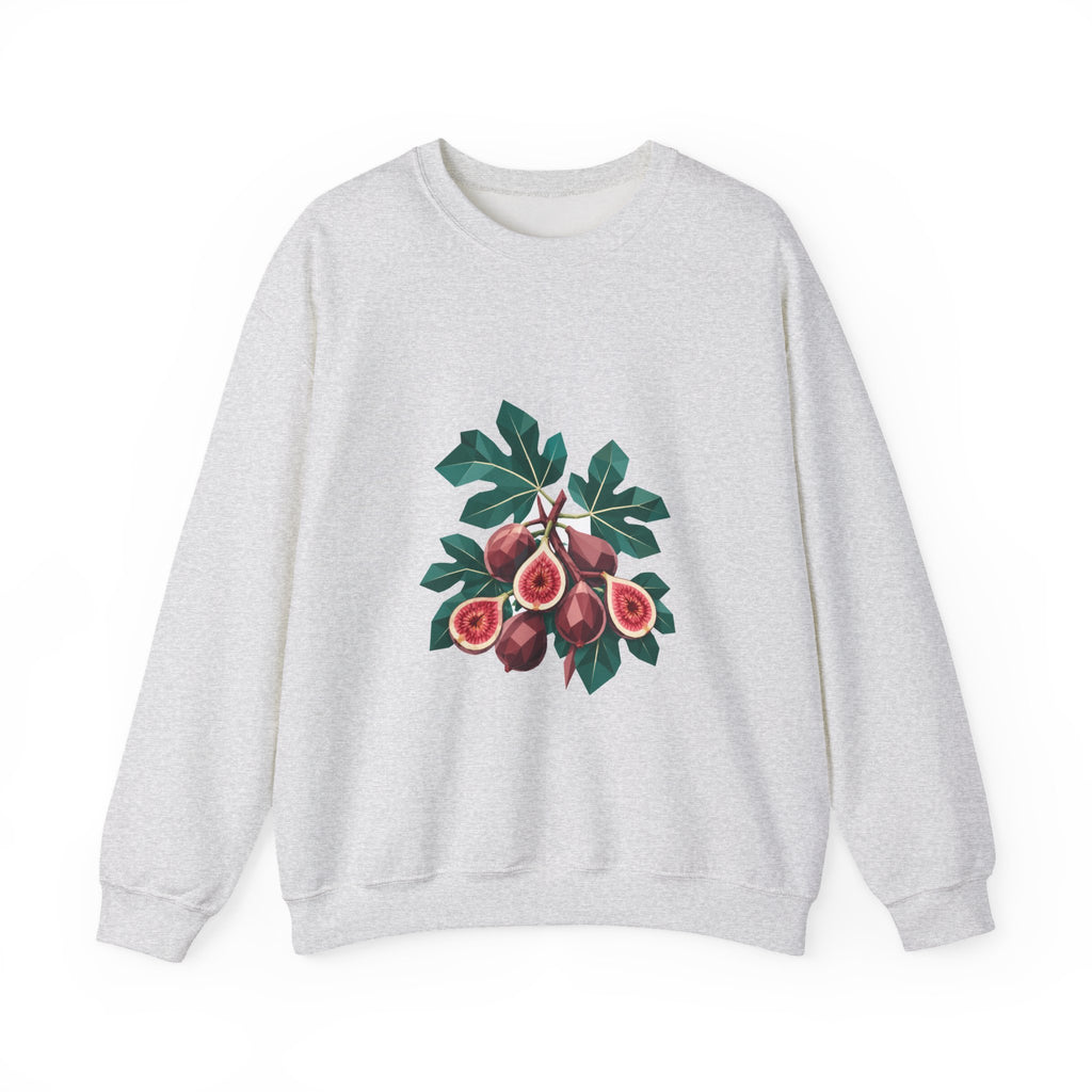Matching Couple Sweatshirt - Olive Branch & Fig Matching Couple Crewneck Sweatshirt Geometric Art His Hers Couple Gift - Design B