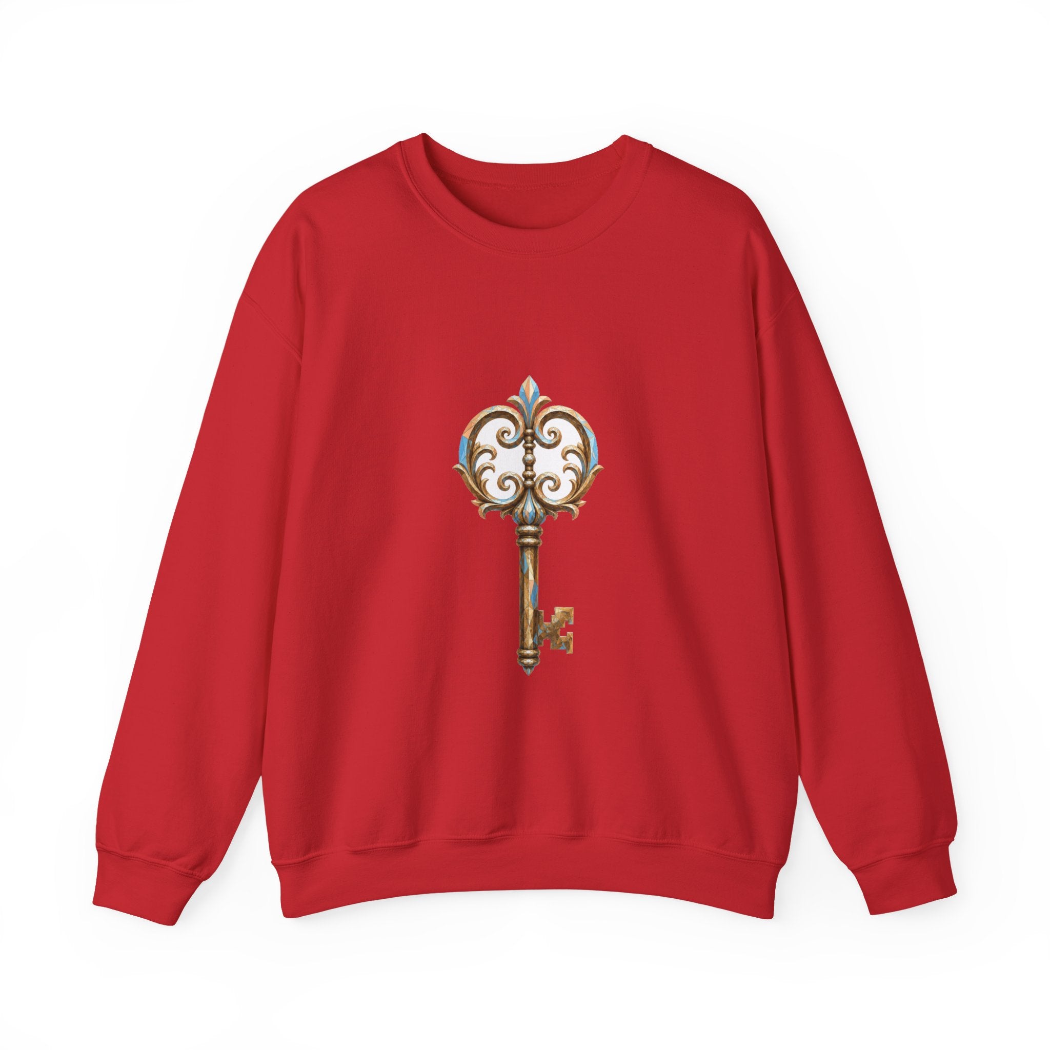 Matching Couple Sweatshirt - Key & Lock Matching Couple Crewneck Sweatshirt Geometric Art His Hers Couple Gift - Design A