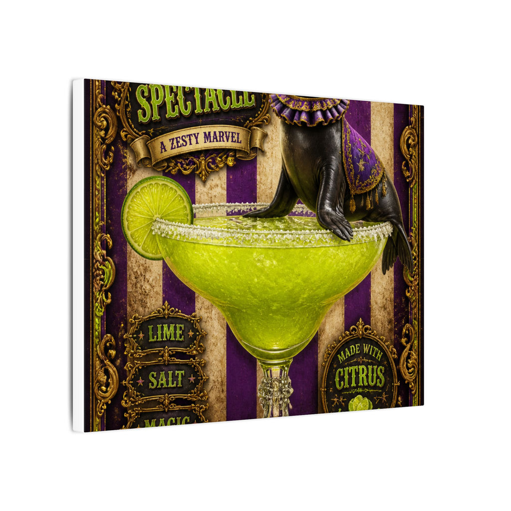 Margarita Balancing Seal Wall Art Canvas 16×20 Baroque Home Office Decor Maximalist Print