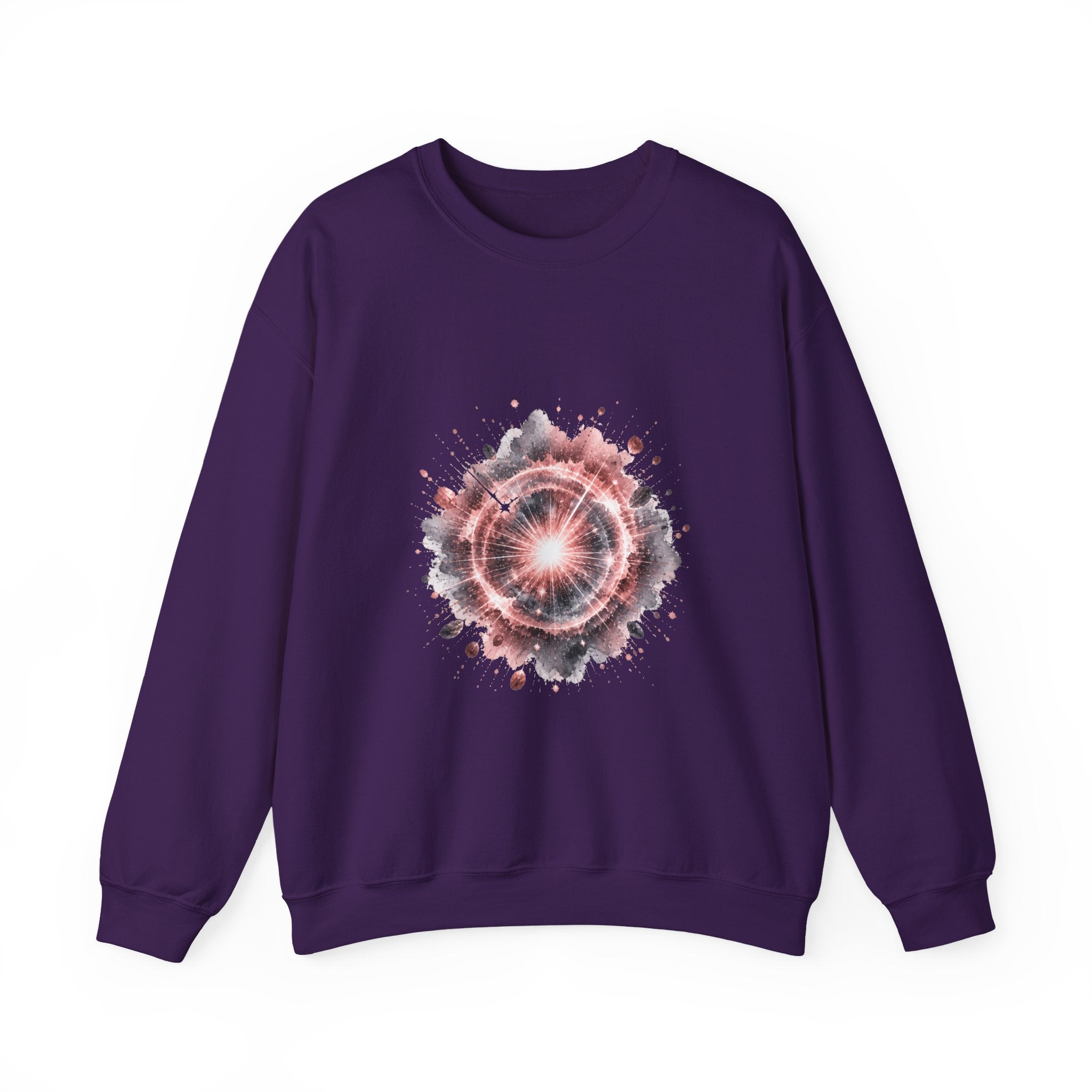 Matching Couple Sweatshirt - Galaxy & Supernova Matching Couple Premium Fleece Sweatshirt Watercolor Art His Hers Birthday Gift - Design B
