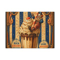Milkshake Slide Clown Wall Art Canvas 16×20 Baroque Home Office Decor Maximalist Print