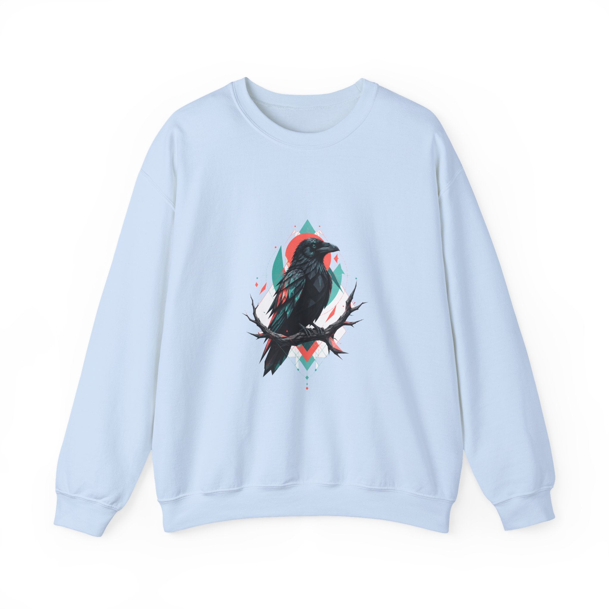 Matching Couple Sweatshirt - Raven & Swan Matching Couple Crewneck Sweatshirt Geometric Art His Hers Couple Gift - Design A