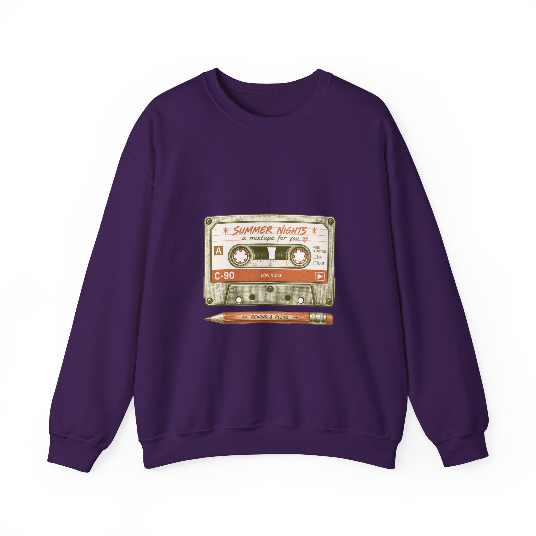 Matching Couple Sweatshirt - Vinyl & Cassette Matching Couple Premium Fleece Sweatshirt Vintage Art His Hers Honeymoon Gift - Design B