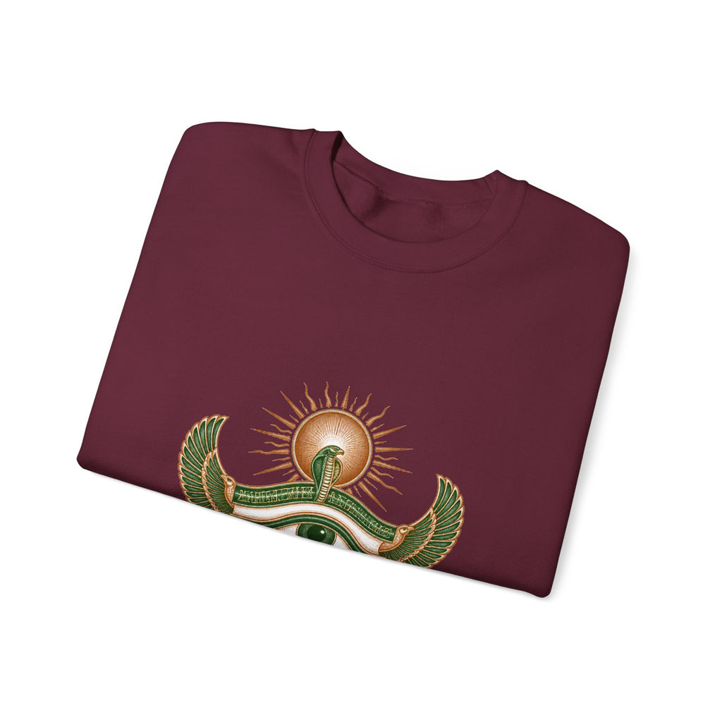 Matching Couple Sweatshirt - Eye of Ra & Horus Matching Couple Premium Fleece Sweatshirt Vintage Art His Hers Honeymoon Gift - Design A