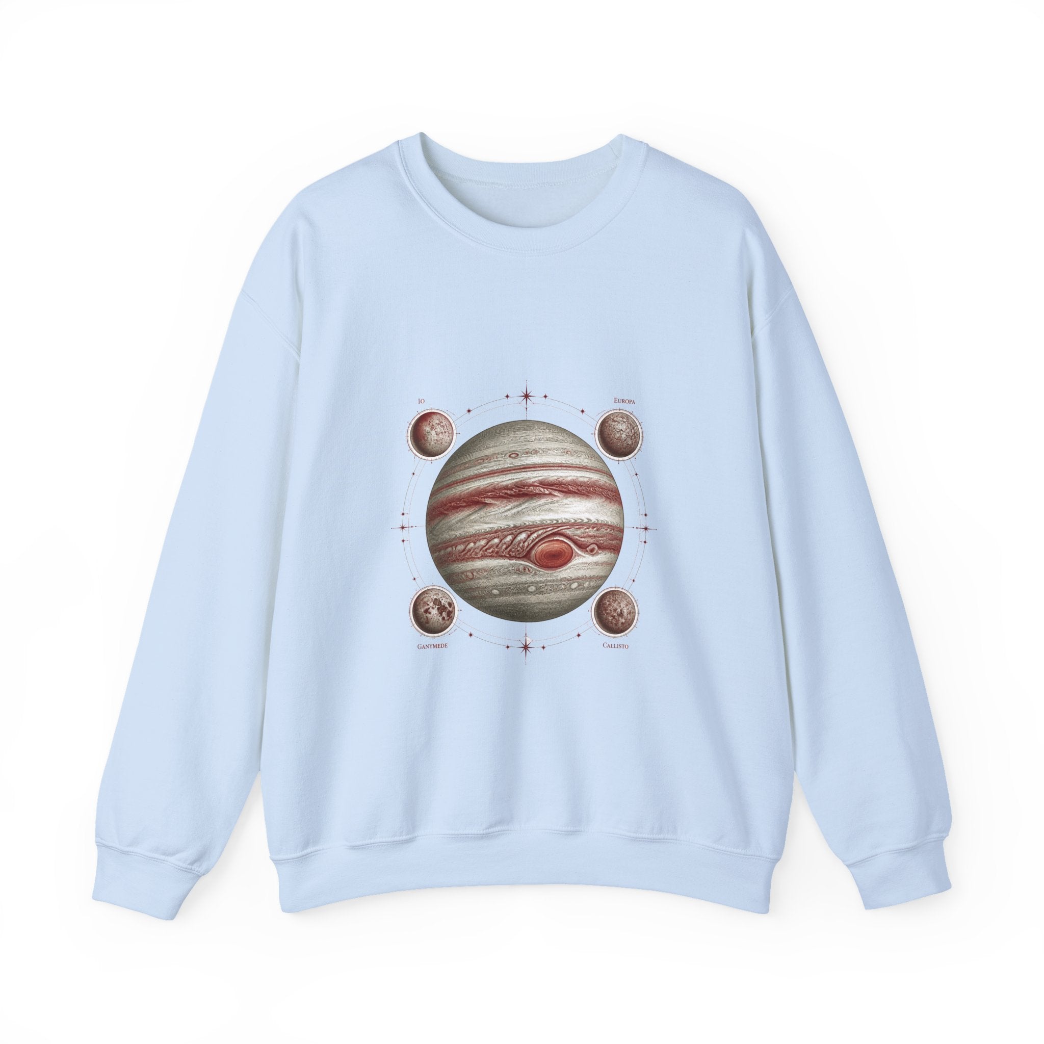 Matching Couple Sweatshirt - Saturn & Jupiter Matching Couple Crewneck Sweatshirt Vintage Art His Hers Wedding Gift - Design B