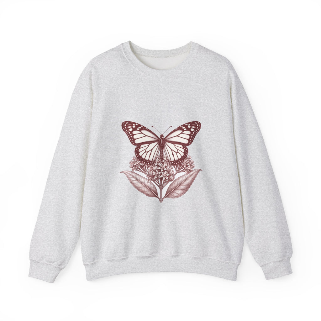 Matching Couple Sweatshirt - Butterfly & Moth Matching Couple Premium Fleece Sweatshirt Vintage Art His Hers Honeymoon Gift - Design A