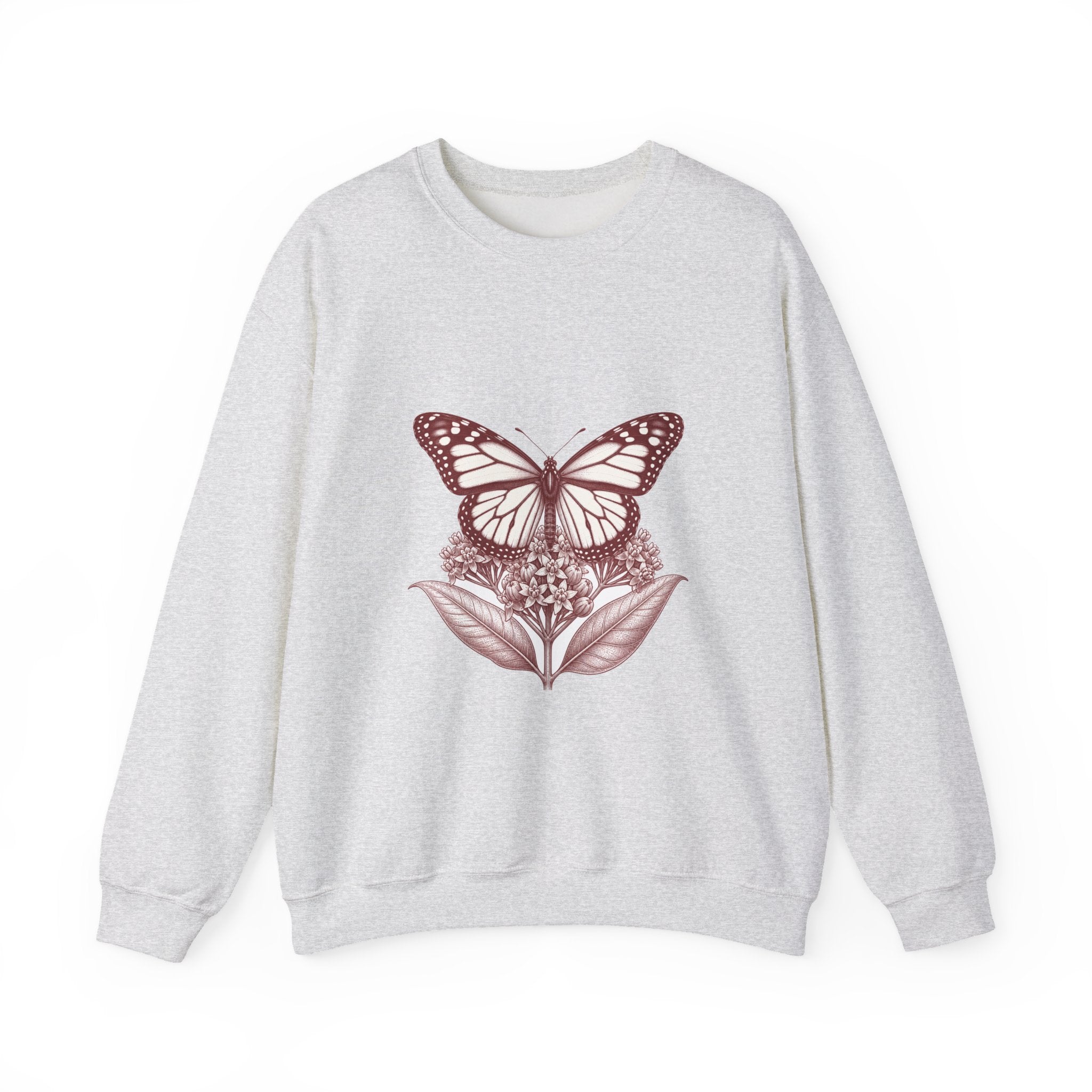 Matching Couple Sweatshirt - Butterfly & Moth Matching Couple Premium Fleece Sweatshirt Vintage Art His Hers Honeymoon Gift - Design A