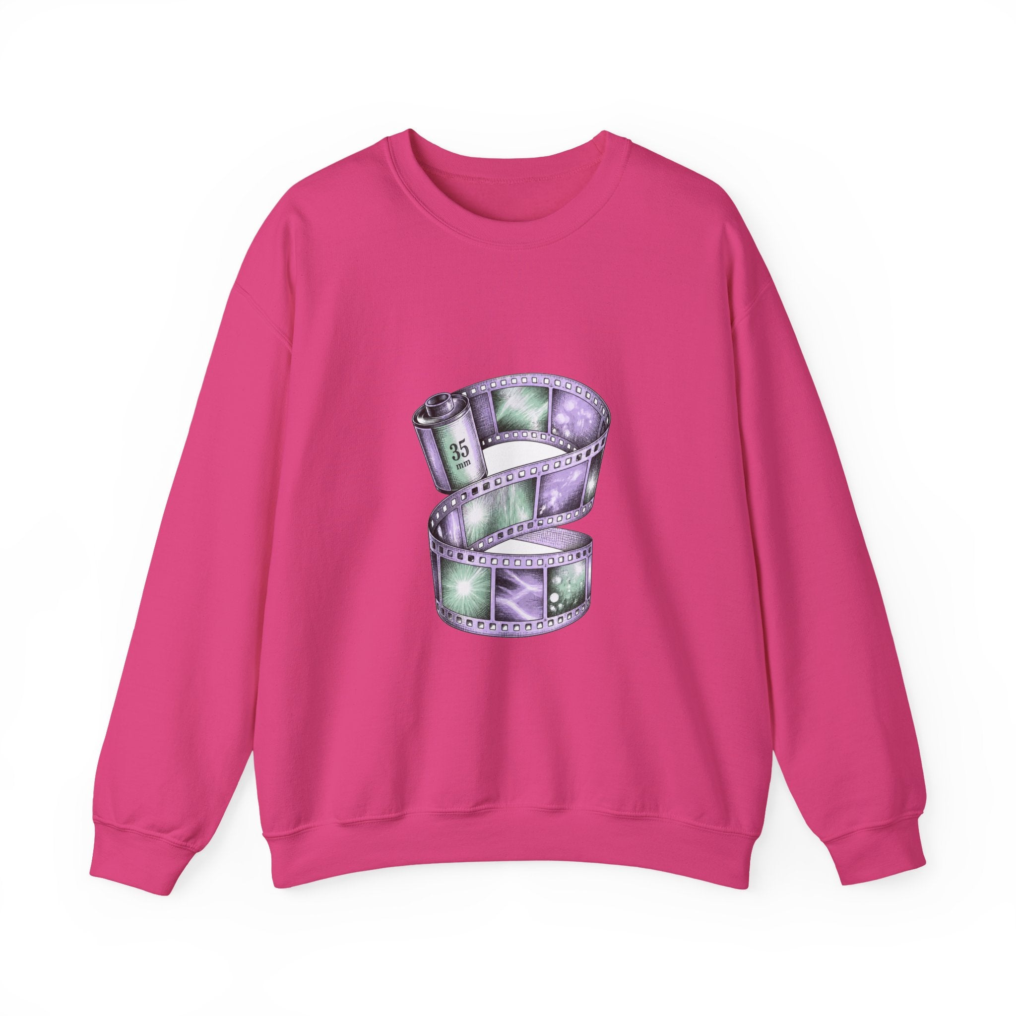 Matching Couple Sweatshirt - Camera & Film Matching Couple Comfort Colors Crew Hand-Drawn Art His Hers Anniversary Gift - Design B
