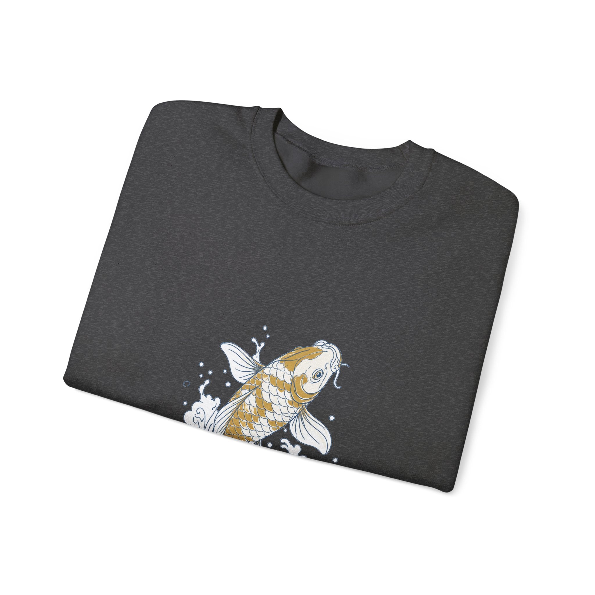 Matching Couple Sweatshirt - Koi Fish Yin Yang Matching Couple Crewneck Sweatshirt Minimalist Art His Hers Valentine Gift - Design A