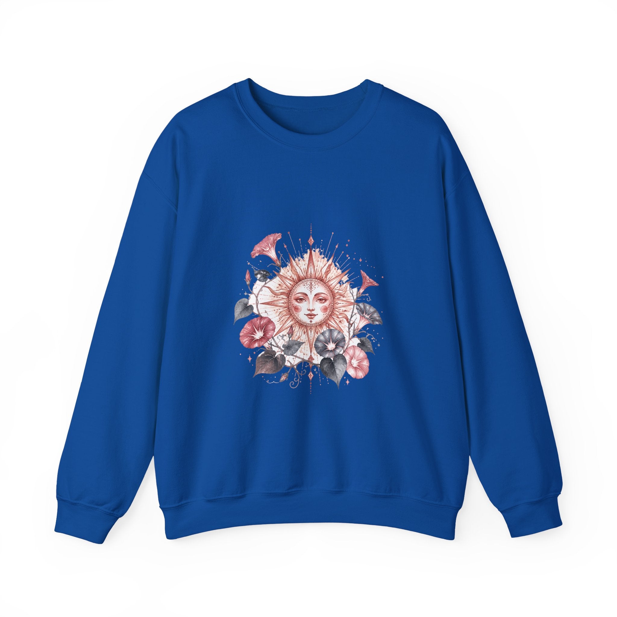 Matching Couple Sweatshirt - Sun & Moon Matching Couple Crewneck Sweatshirt Watercolor Art His Hers Engagement Gift - Design B