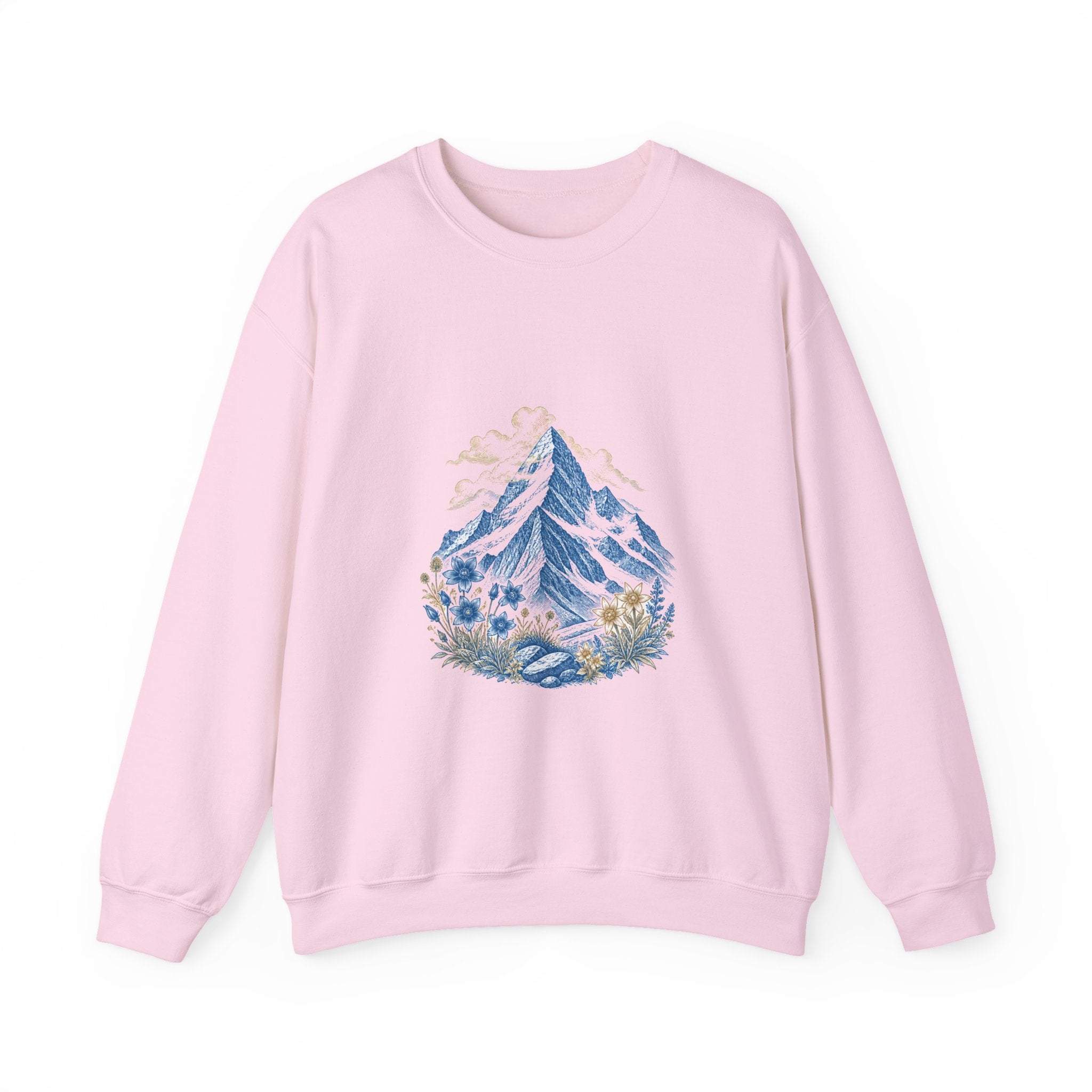 Matching Couple Sweatshirt - Mountain & Ocean Matching Couple Comfort Colors Crew Vintage Art His Hers Honeymoon Gift - Design A