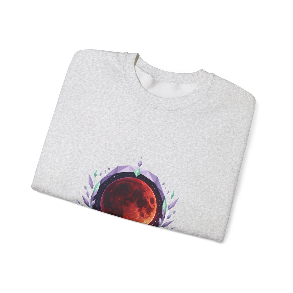 Matching Couple Sweatshirt - Solar & Lunar Eclipse Matching Couple Comfort Colors Crew Geometric Art His Hers Love Gift - Design B