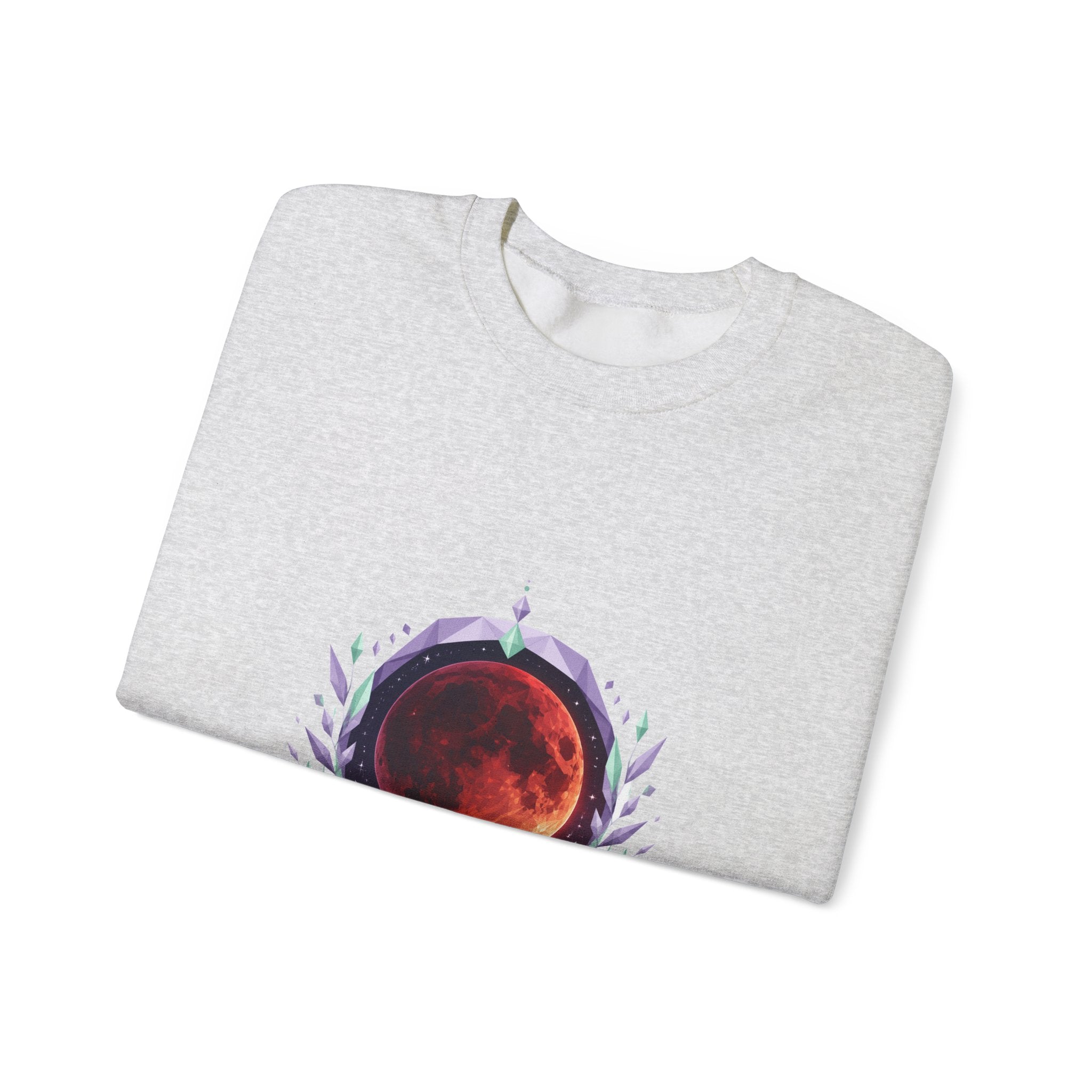 Matching Couple Sweatshirt - Solar & Lunar Eclipse Matching Couple Comfort Colors Crew Geometric Art His Hers Love Gift - Design B