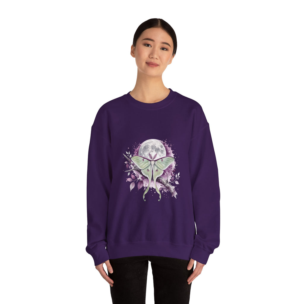 Matching Couple Sweatshirt - Butterfly & Moth Matching Couple Premium Fleece Sweatshirt Watercolor Art His Hers Birthday Gift - Design B