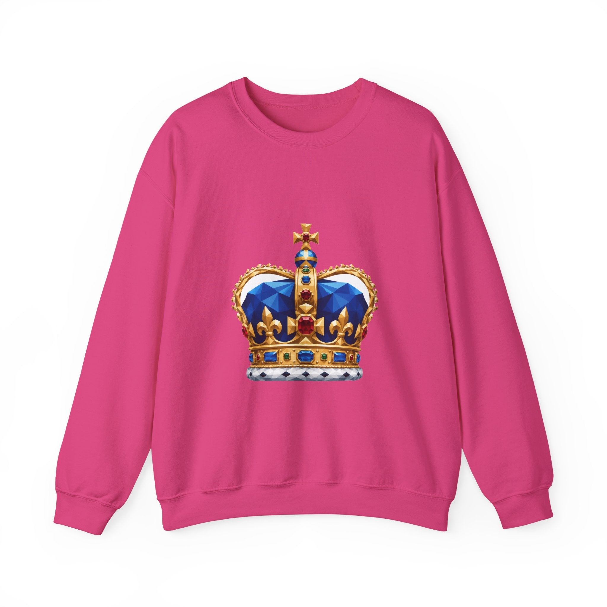 Matching Couple Sweatshirt - Crown & Shield Matching Couple Comfort Colors Crew Geometric Art His Hers Love Gift - Design A