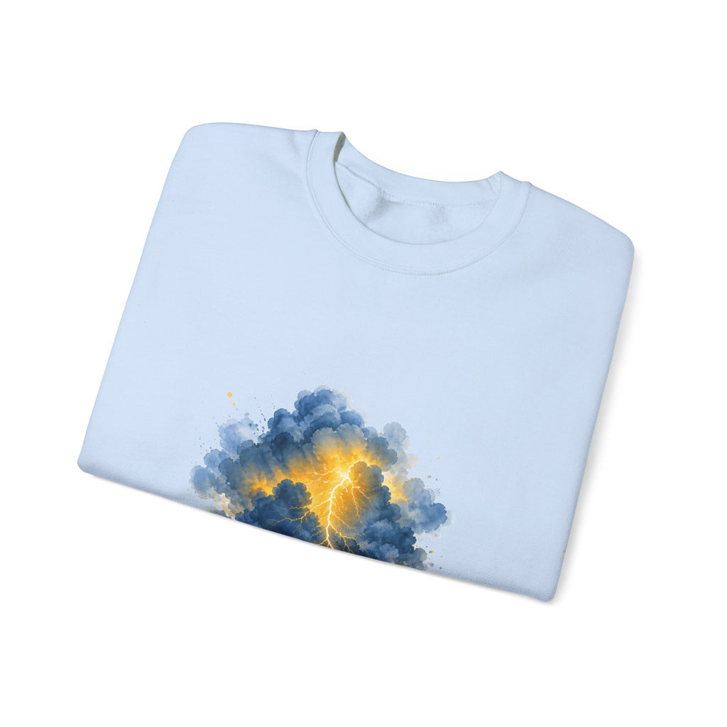 Matching Couple Sweatshirt - Storm & Rainbow Matching Couple Premium Fleece Sweatshirt Watercolor Art His Hers Birthday Gift - Design A