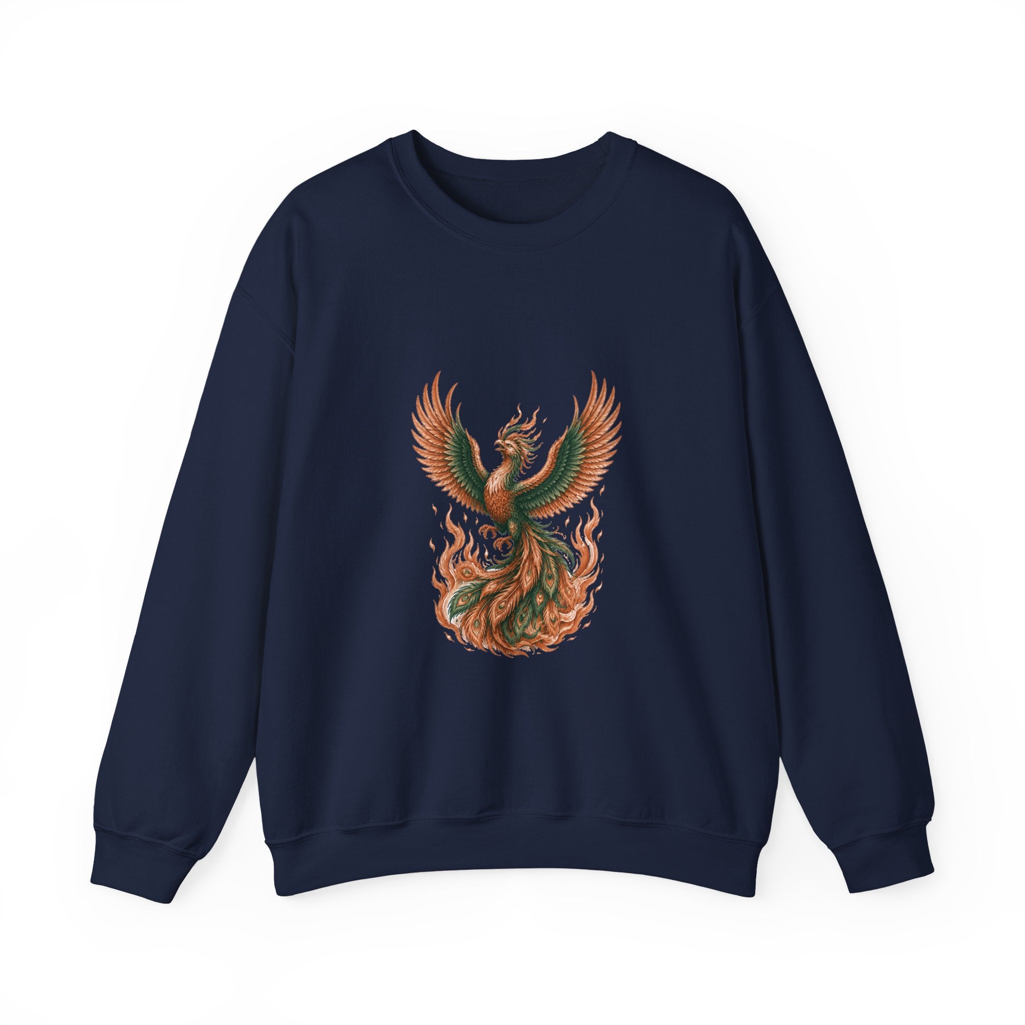 Matching Couple Sweatshirt - Dragon & Phoenix Matching Couple Comfort Colors Crew Hand-Drawn Art His Hers Anniversary Gift - Design B