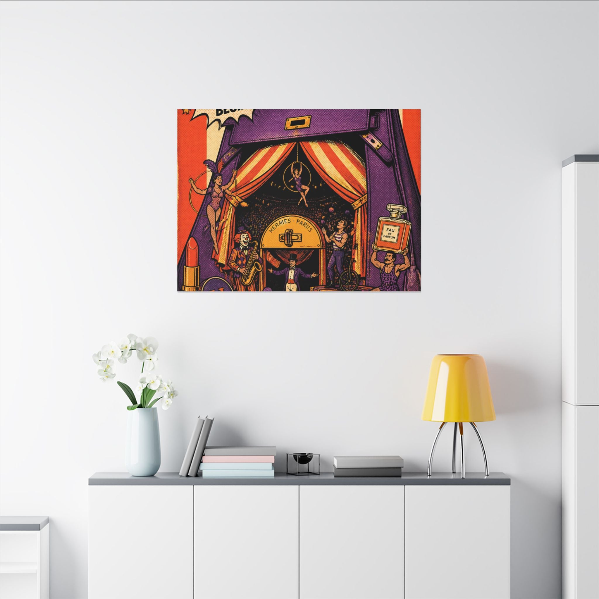 Handbag Big Top Wall Art Canvas 24×36 Pop Art Restaurant Decor Maximalist Print