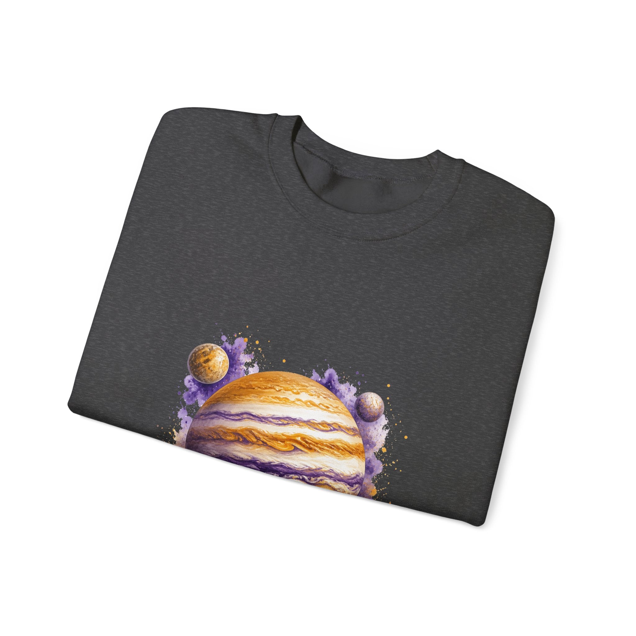 Matching Couple Sweatshirt - Saturn & Jupiter Matching Couple Comfort Colors Crew Watercolor Art His Hers Birthday Gift - Design B