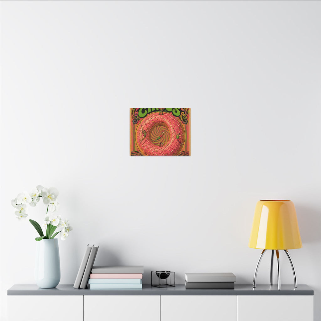 Donut Circus Ring Wall Art Canvas 16×20 Psychedelic Cafe Decor Maximalist Print