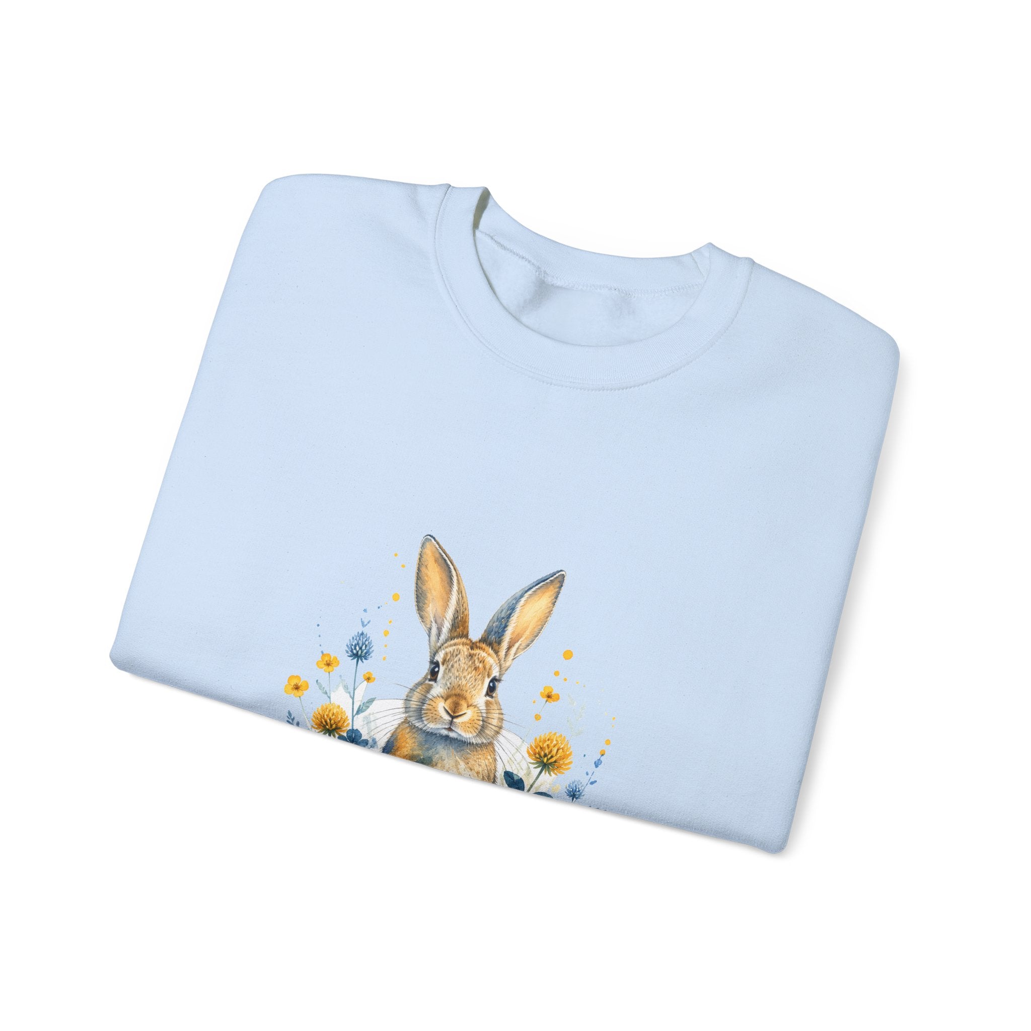 Matching Couple Sweatshirt - Fox & Rabbit Matching Couple Comfort Colors Crew Watercolor Art His Hers Birthday Gift - Design B
