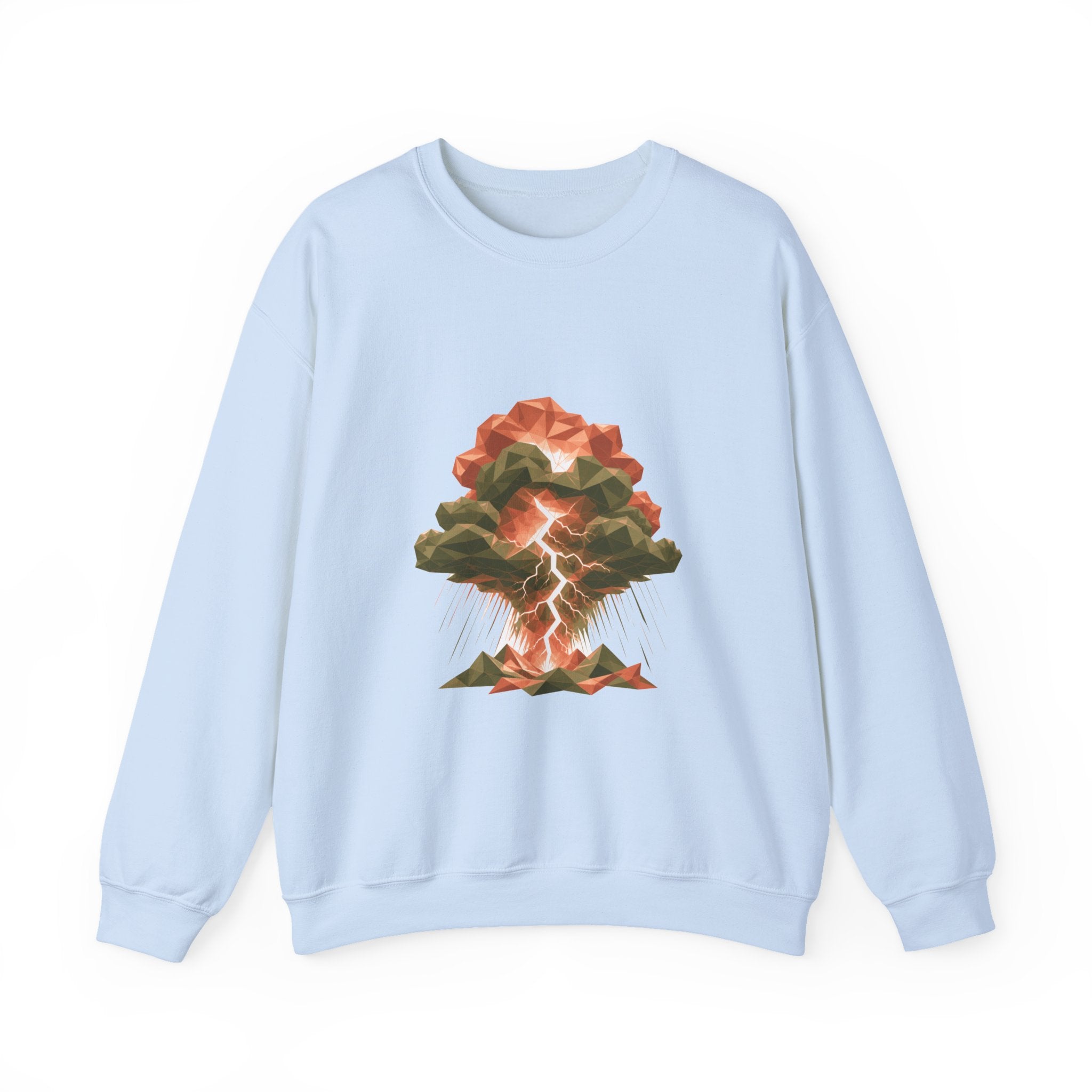 Matching Couple Sweatshirt - Storm & Rainbow Matching Couple Premium Fleece Sweatshirt Geometric Art His Hers Love Gift - Design A