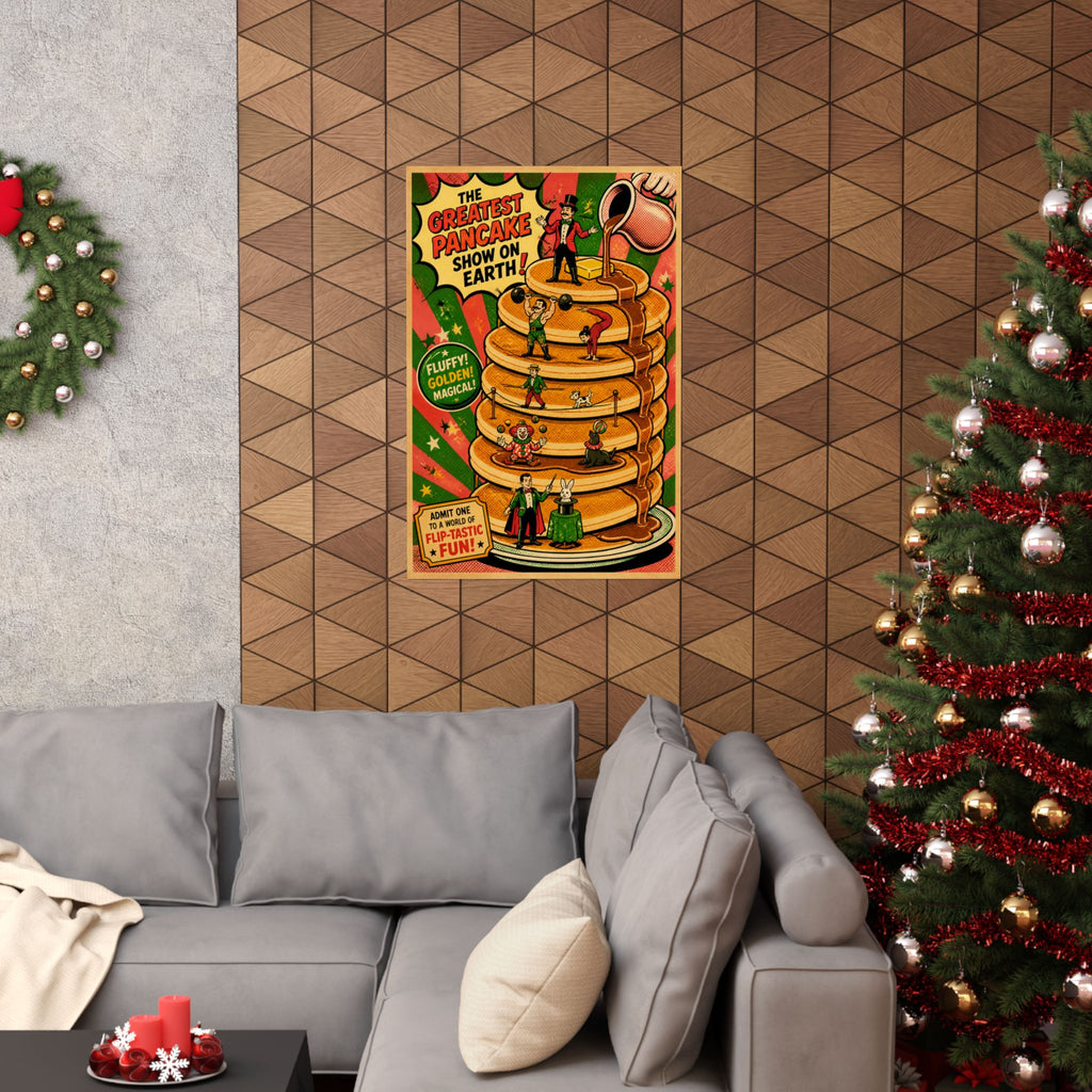 Pancake Stack Platform Wall Art Poster 18×24 Pop Art Living Room Decor Maximalist Print