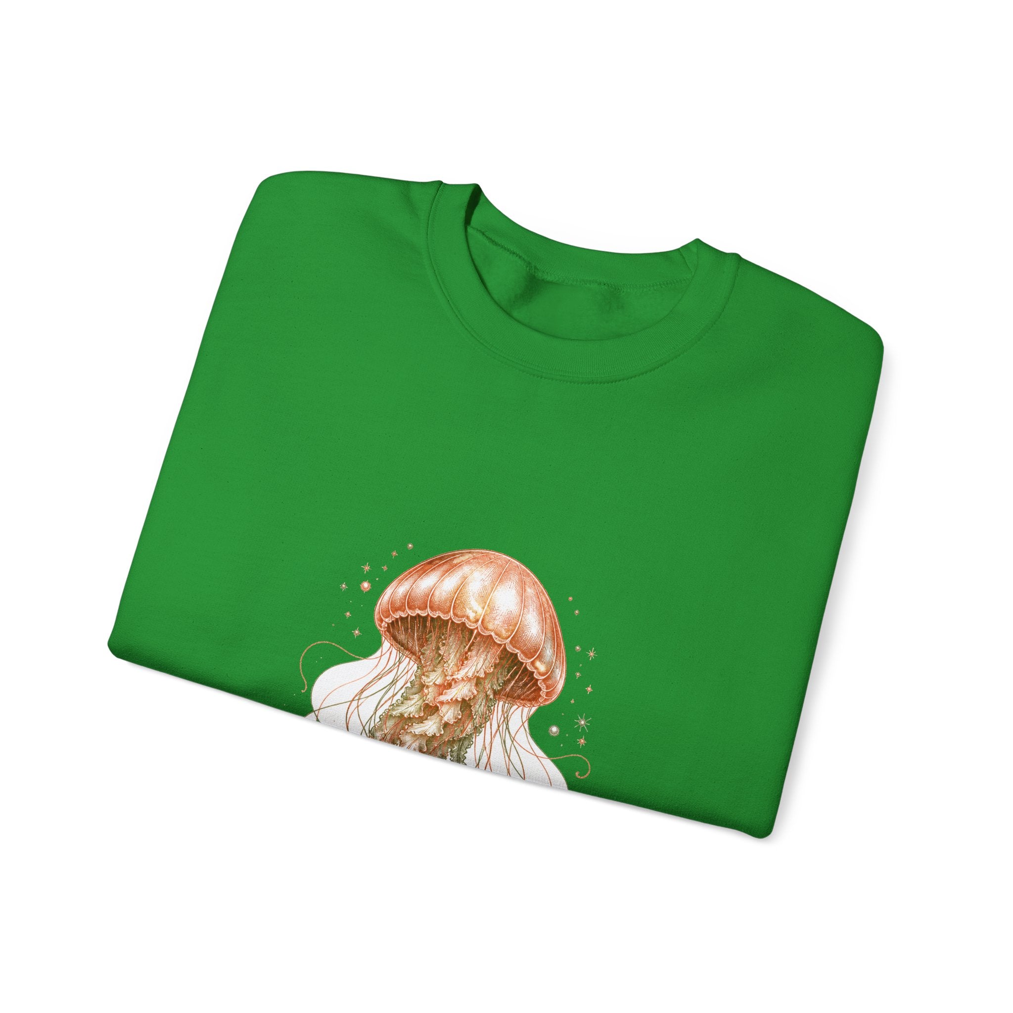 Matching Couple Sweatshirt - Octopus & Jellyfish Matching Couple Comfort Colors Crew Hand-Drawn Art His Hers Anniversary Gift - Design B