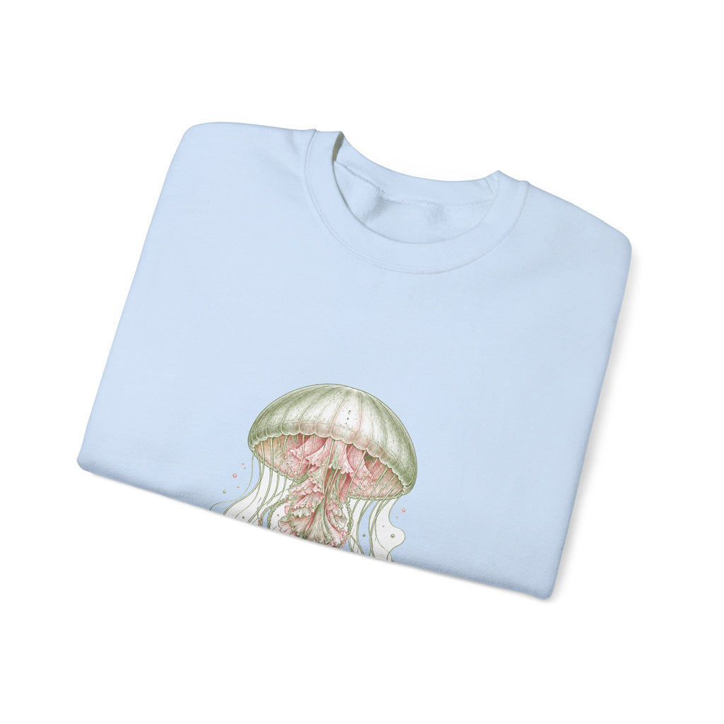 Matching Couple Sweatshirt - Octopus & Jellyfish Matching Couple Premium Fleece Sweatshirt Vintage Art His Hers Honeymoon Gift - Design B