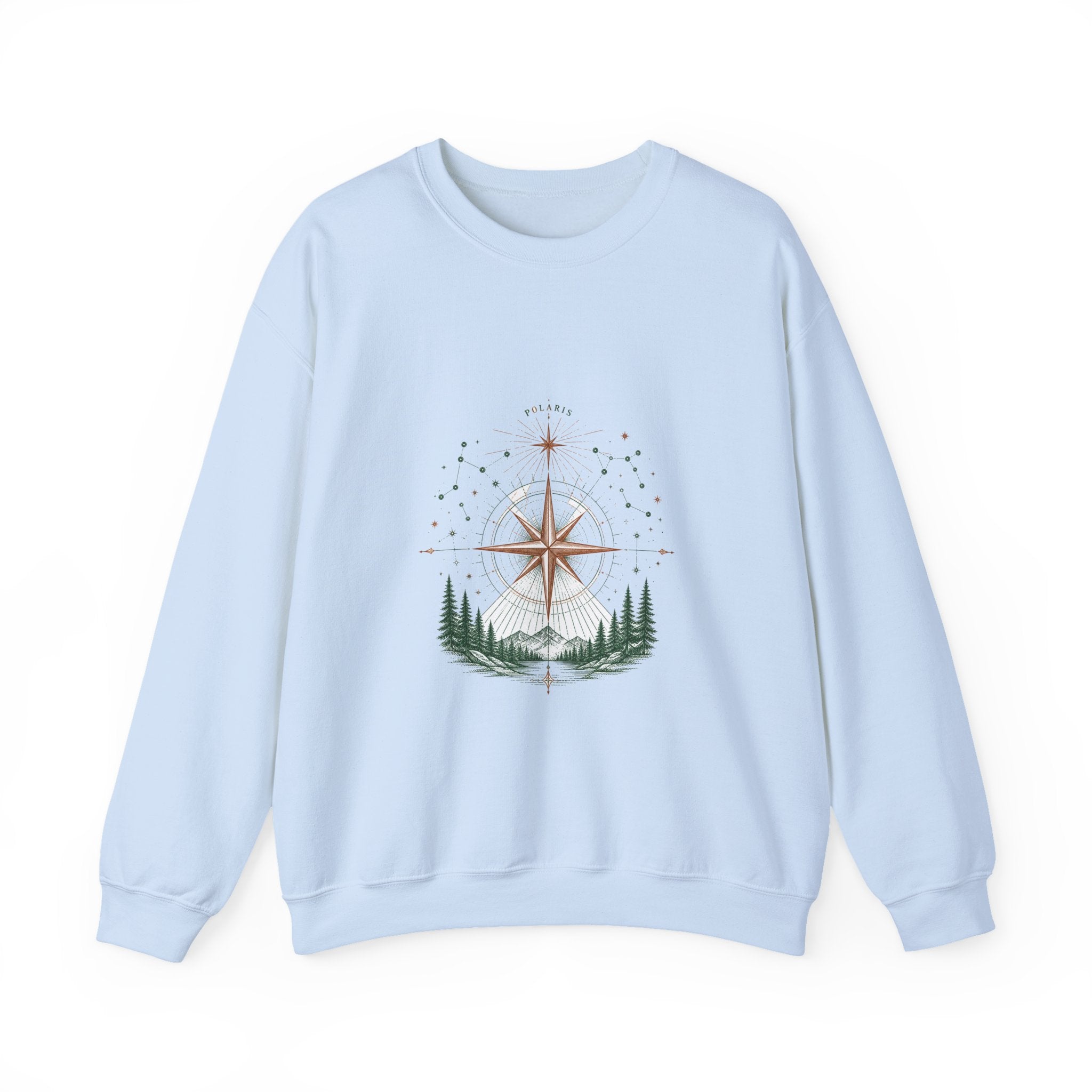 Matching Couple Sweatshirt - Shooting Star & North Star Matching Couple Comfort Colors Crew Hand-Drawn Art His Hers Anniversary Gift - Design B