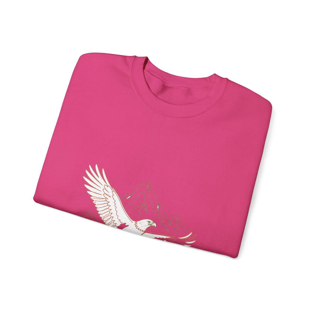 Matching Couple Sweatshirt - Eagle & Whale Matching Couple Premium Fleece Sweatshirt Minimalist Art His Hers Christmas Gift - Design A