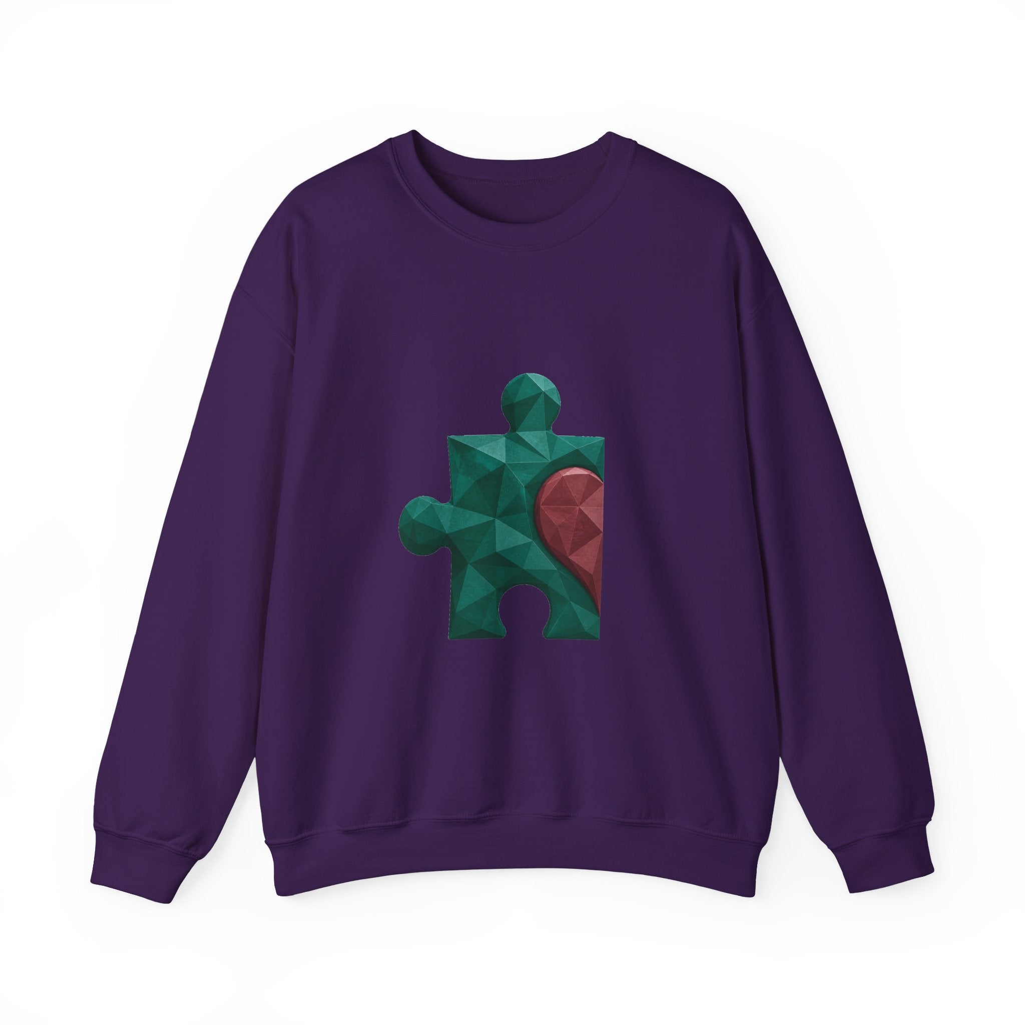 Matching Couple Sweatshirt - Puzzle Pieces Matching Couple Premium Fleece Sweatshirt Geometric Art His Hers Love Gift - Design A